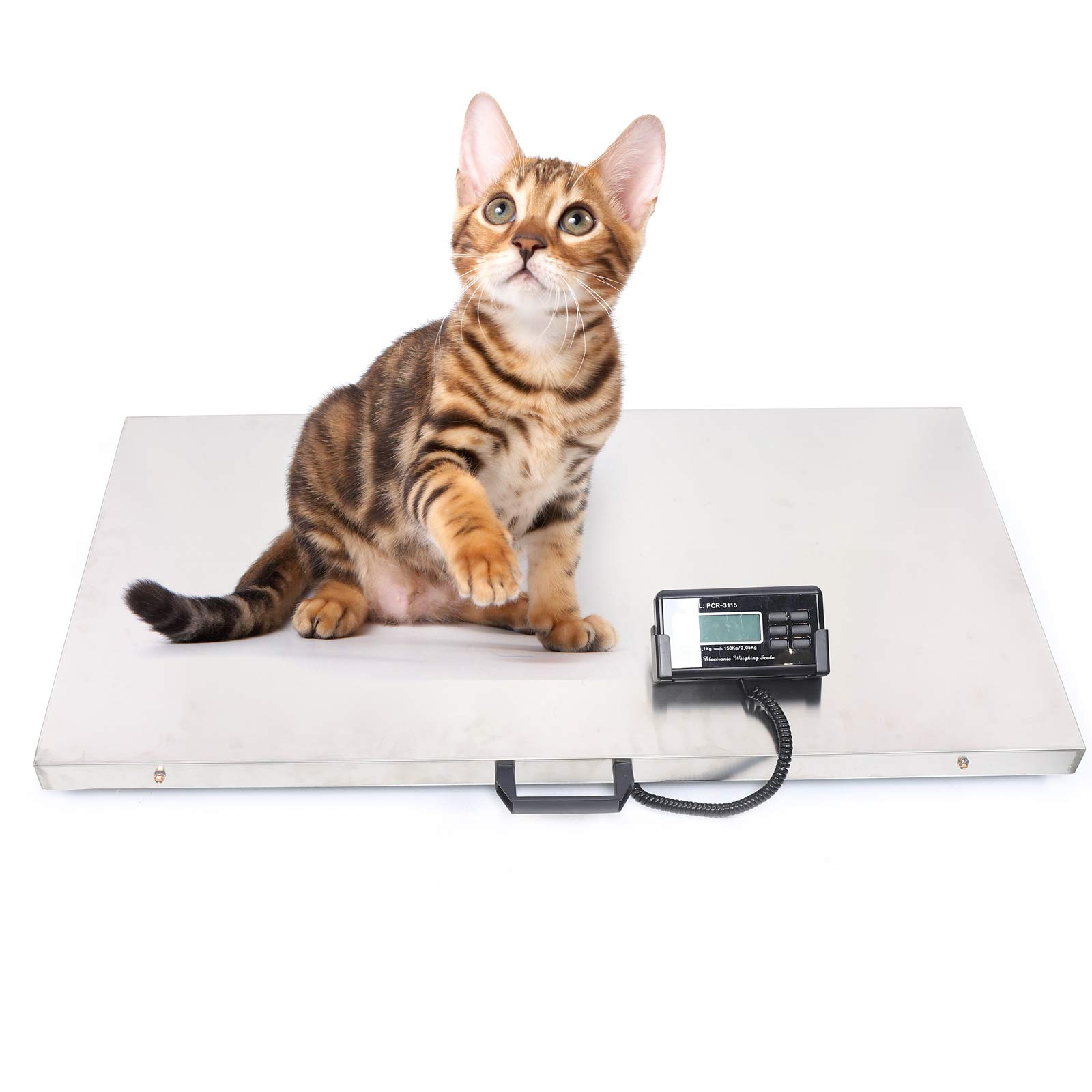 Gdrasuya 10 Digital Livestock Scale - Heavy Duty Large Platform Floor Scale for Pets, Hogs, Sheep, Goats & Pigs - Accurate Veterinary & Postal Shipping Weighing Solution for Farms, Ranches & Veterinary Clinics