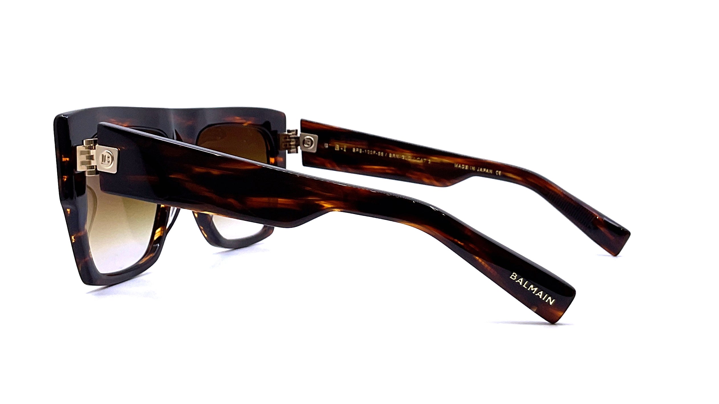 Balmain B I Sunglasses - Dark Brown & Gold Frames - Luxury Fashion Shades for Men & Women - Perfect for Outdoor Activities & Travel