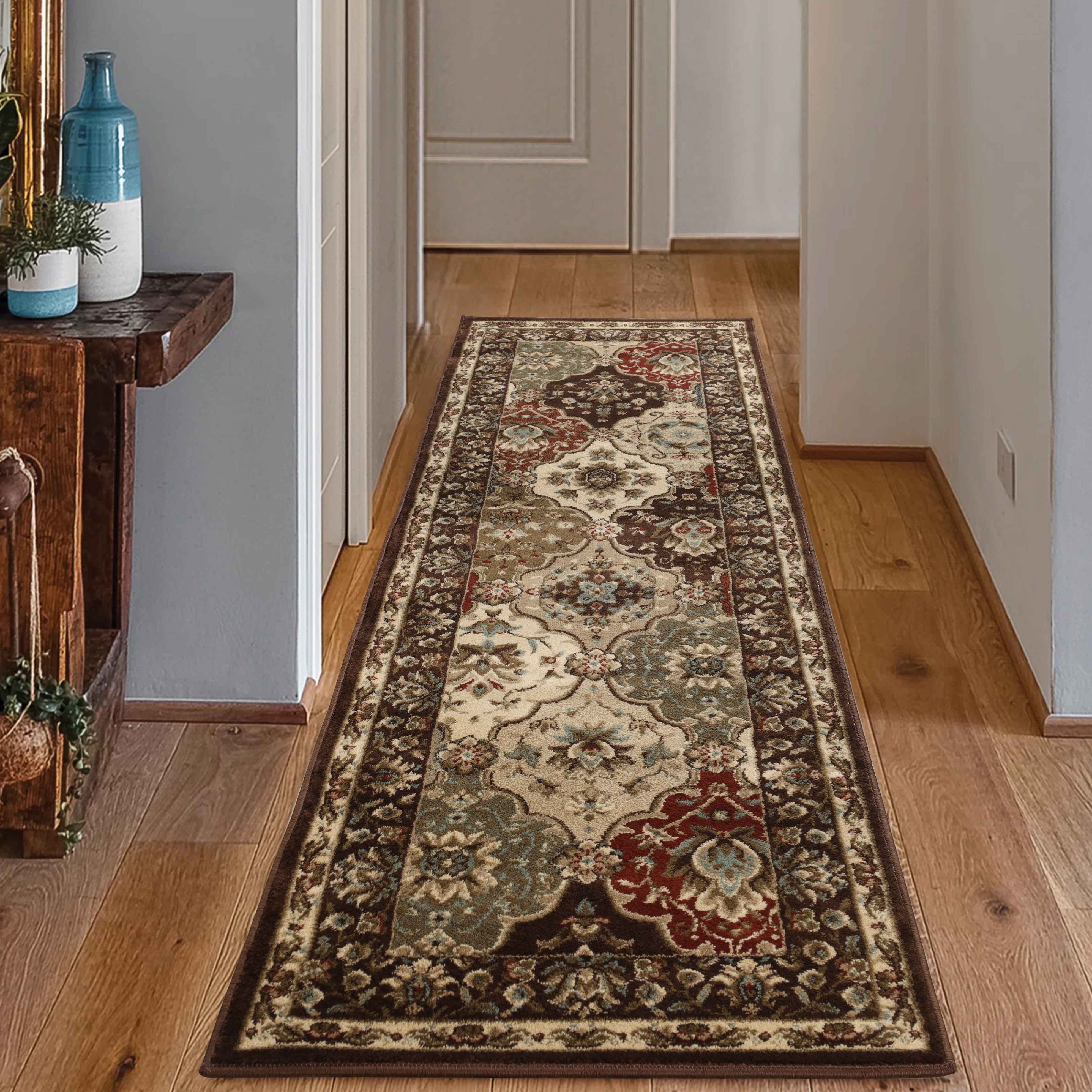 Palmyra Traditional Floral Medallion Indoor Area Rug - Non-Slip Living Room Carpet, Bedroom Runner Rug for Home Decor | Perfect for Hallway, Entryway & Cozy Spaces
