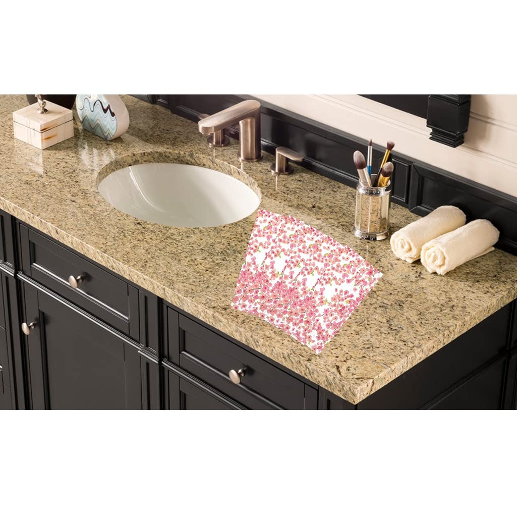 Disposable Spring Cherry Blossom Guest Towels - 32 Count Floral Bathroom Paper Napkins 8.5