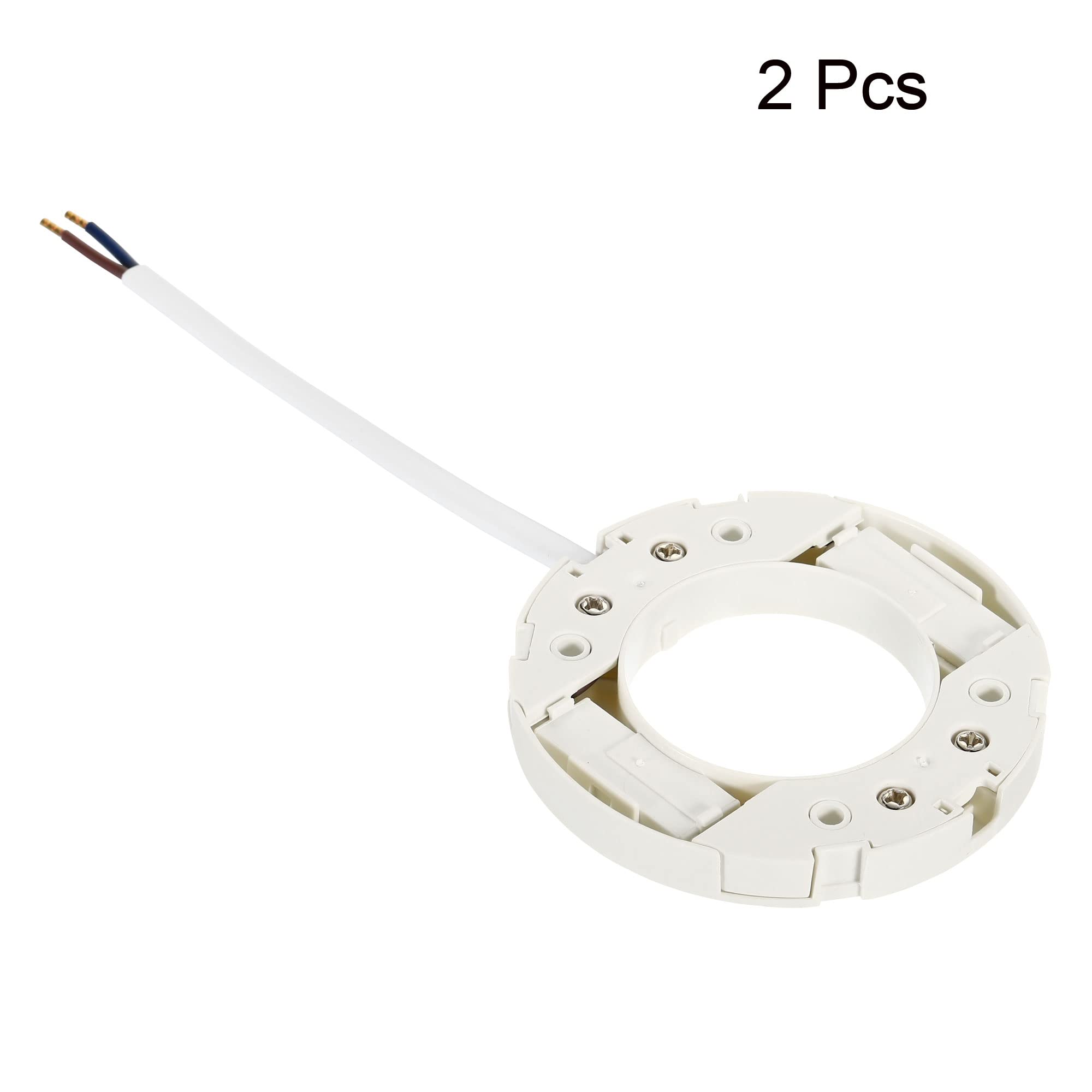 GX53 Light Base Socket 2 Pack - 110mm Wire Lamp Bulb Holder Connector for Cabinet, Showcase & Showroom Lighting - Easy Replacement & DIY Installation for Home, Office & Retail Spaces