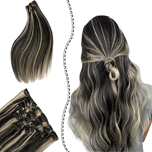 #1BP24 Black to Honey Blonde Highlights