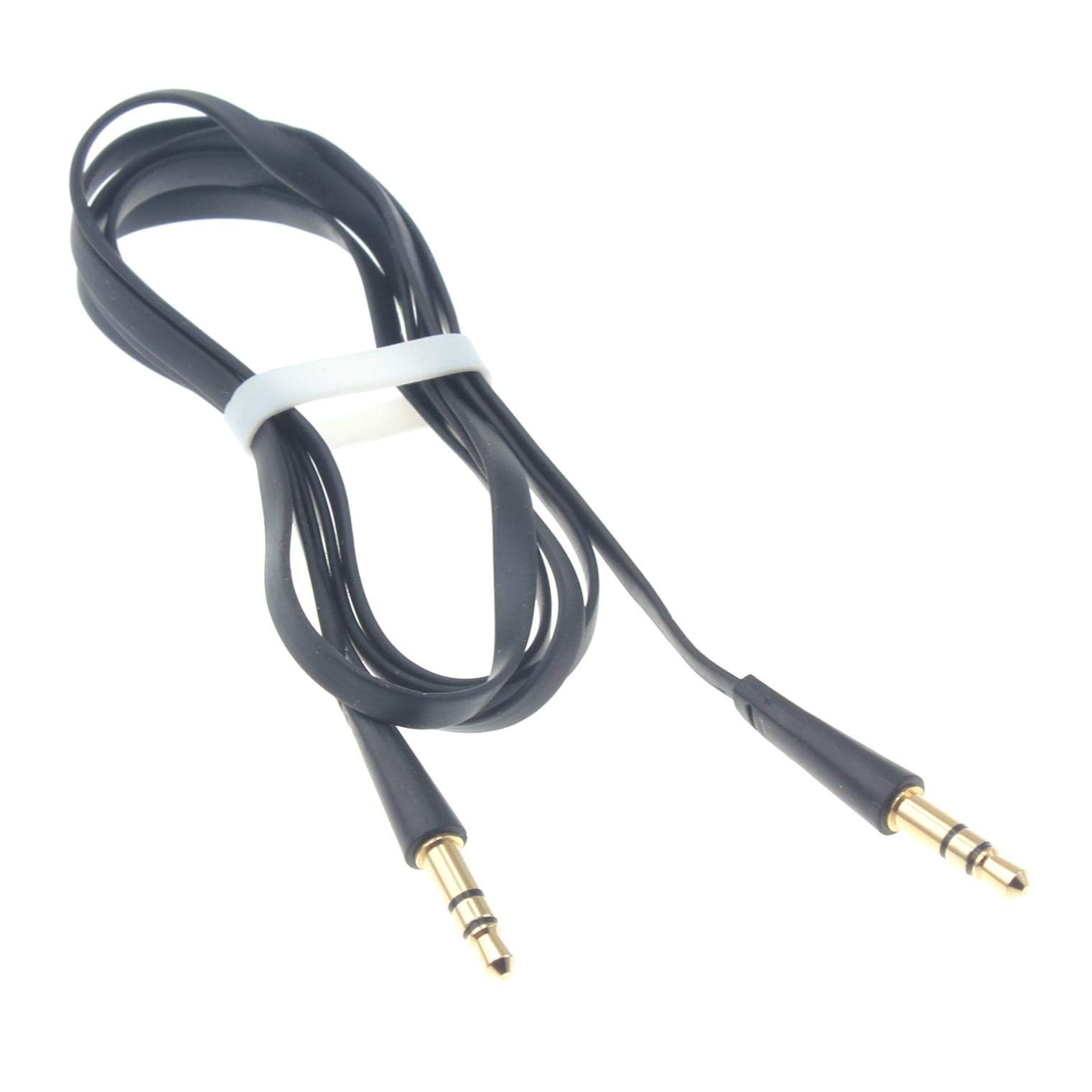 3.5mm Aux Cable for LG Stylo 5 - Car Stereo Aux-in Audio Cord with Flat Black Design | Compatible with Speakers, Phones & Headphones | Perfect for Car Audio, Home Theater & Portable Devices
