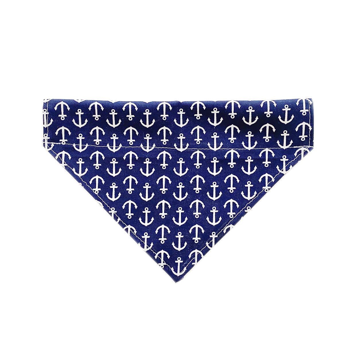 Anchors Away Slip-On Dog Bandana - Adjustable Pet Bandana for Small Medium Large Dogs - Perfect for Outdoors, Walks & Pet Photos