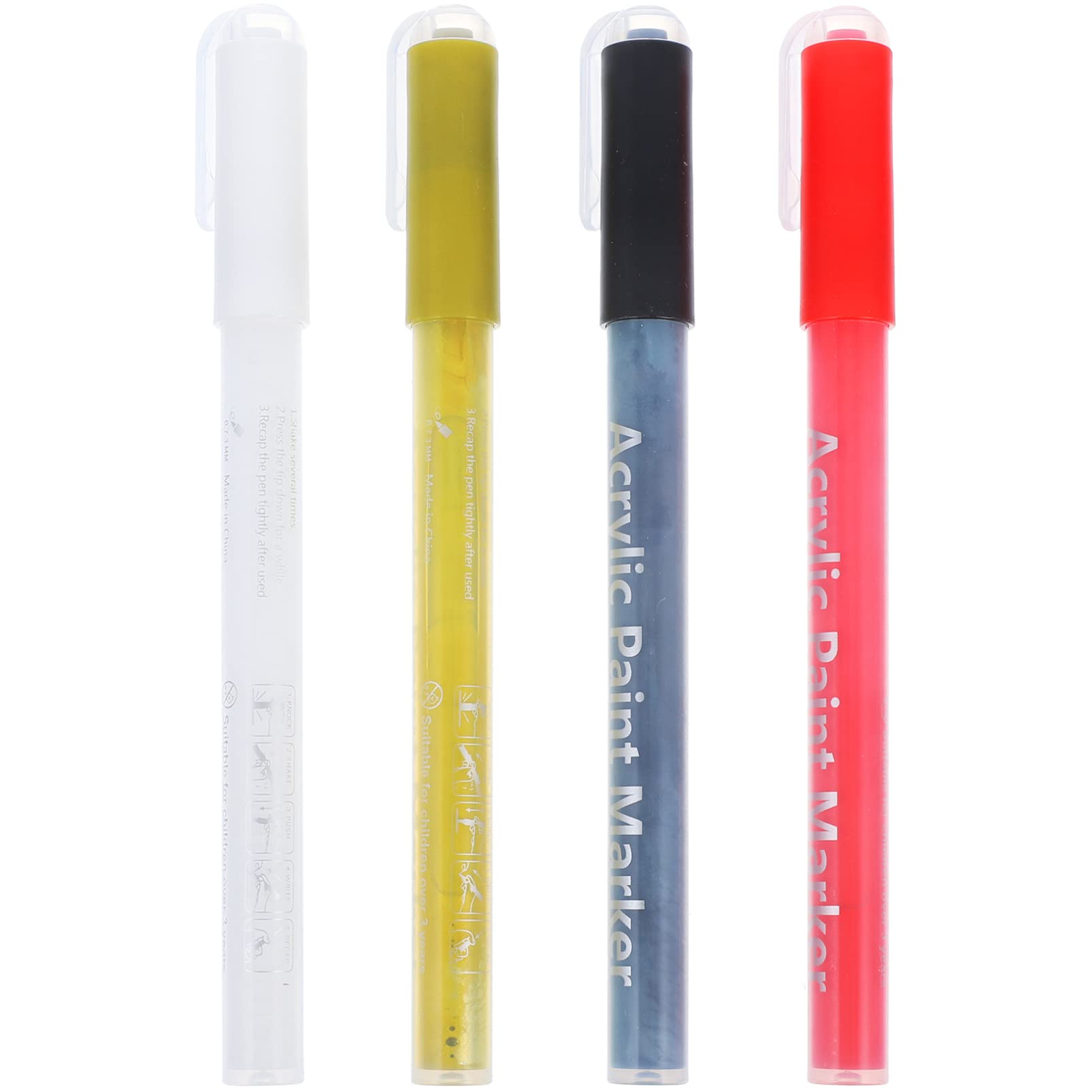 Beavorty 4pcs Nail Art Pens Set - Fine Tip Nail Polish Pens for Dots, Lines & Nail Art Painting - Perfect for DIY Manicures, Salon Use & Gift Giving