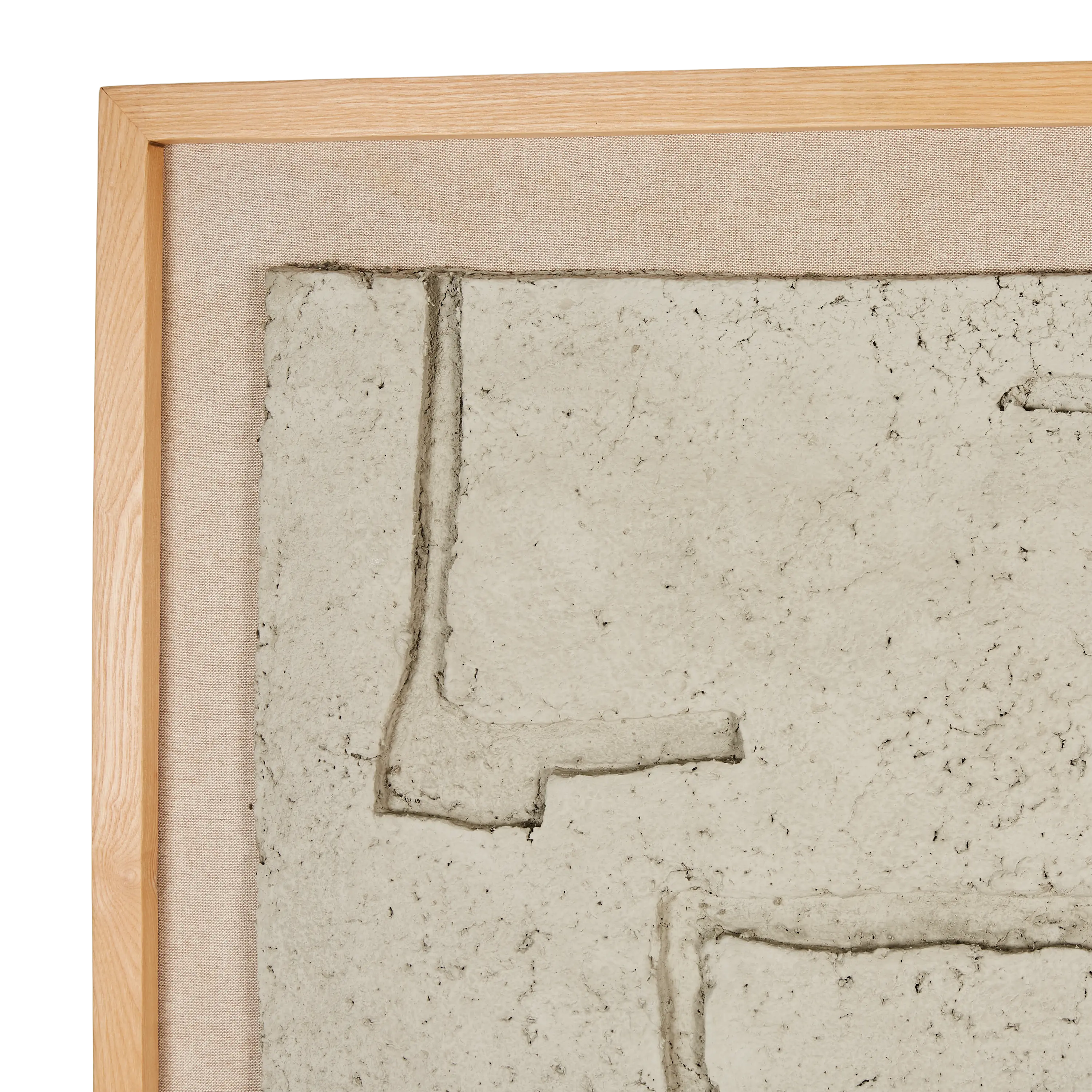 Handmade Paper Mache Wall Art Decor - Natural Oak Wood Frame - Perfect for Living Room, Bedroom & Office Decoration