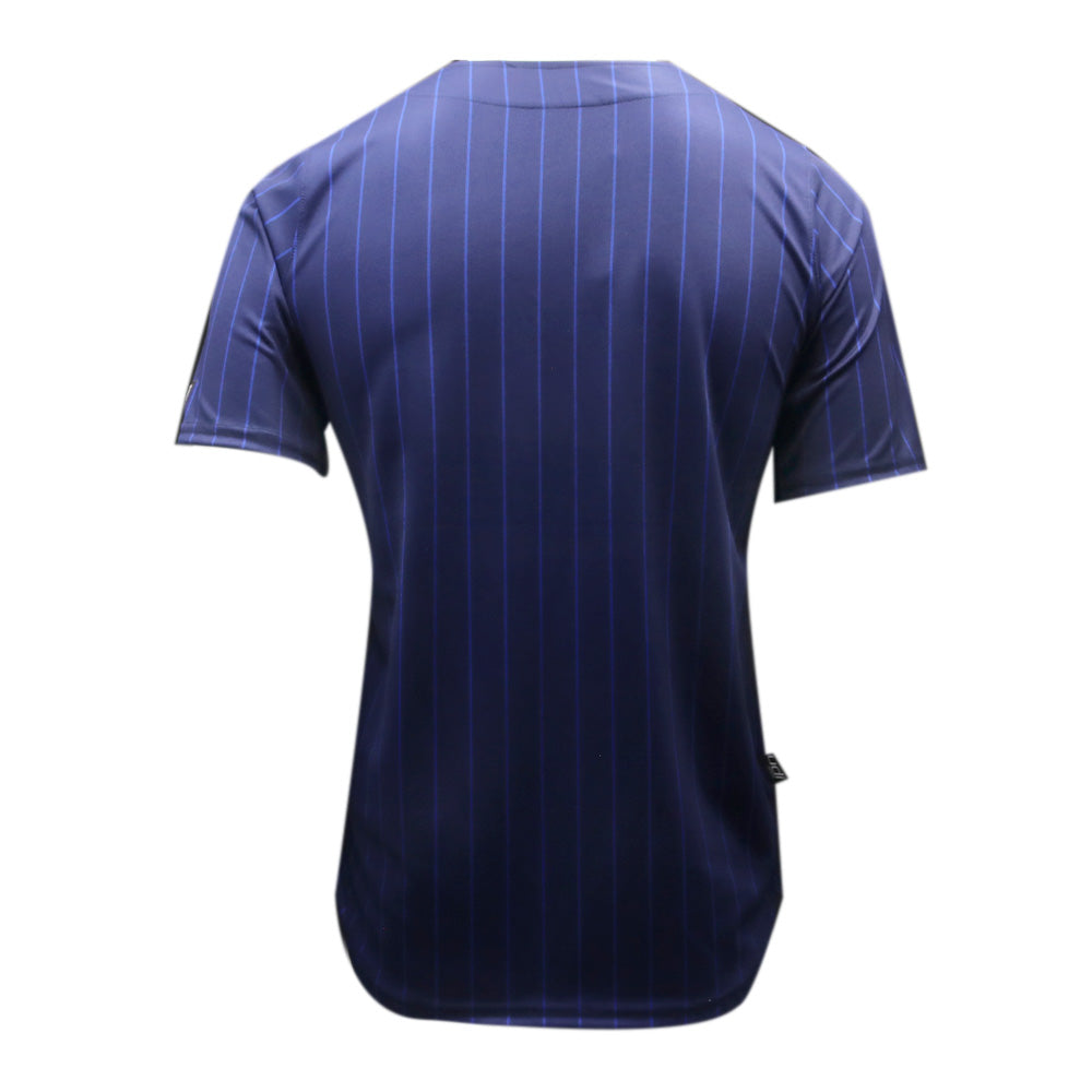 Blue Striped Summer Jersey 24 - Breathable Comfort Fit Sports Shirt for Men | Perfect for Soccer, Beach Outings & Casual Wear