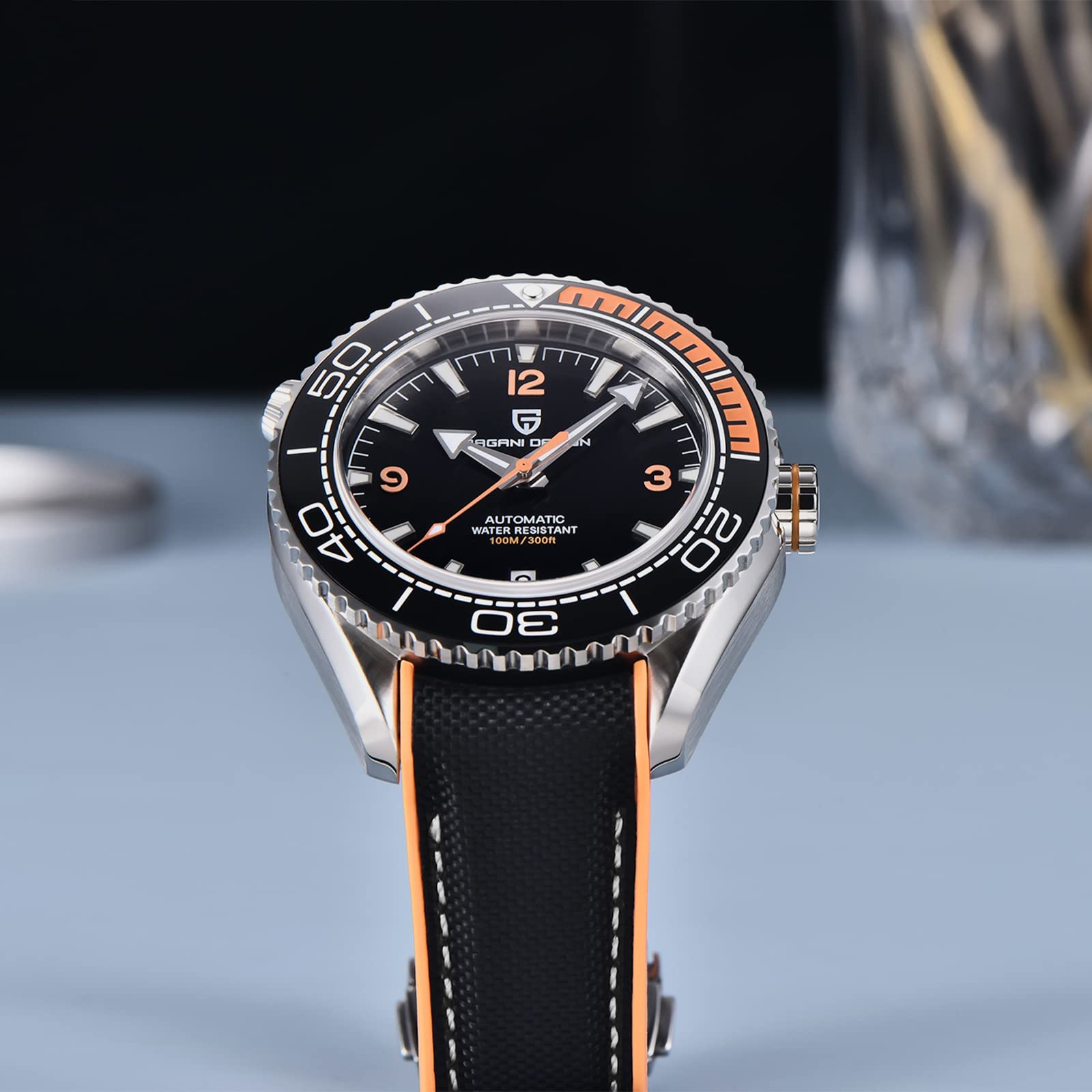 Pagani Design Automatic Mechanical Sports Diving Watch for Men - NH35 Movement, Waterproof Wristwatch with Date Display | Perfect for Diving, Swimming & Everyday Wear
