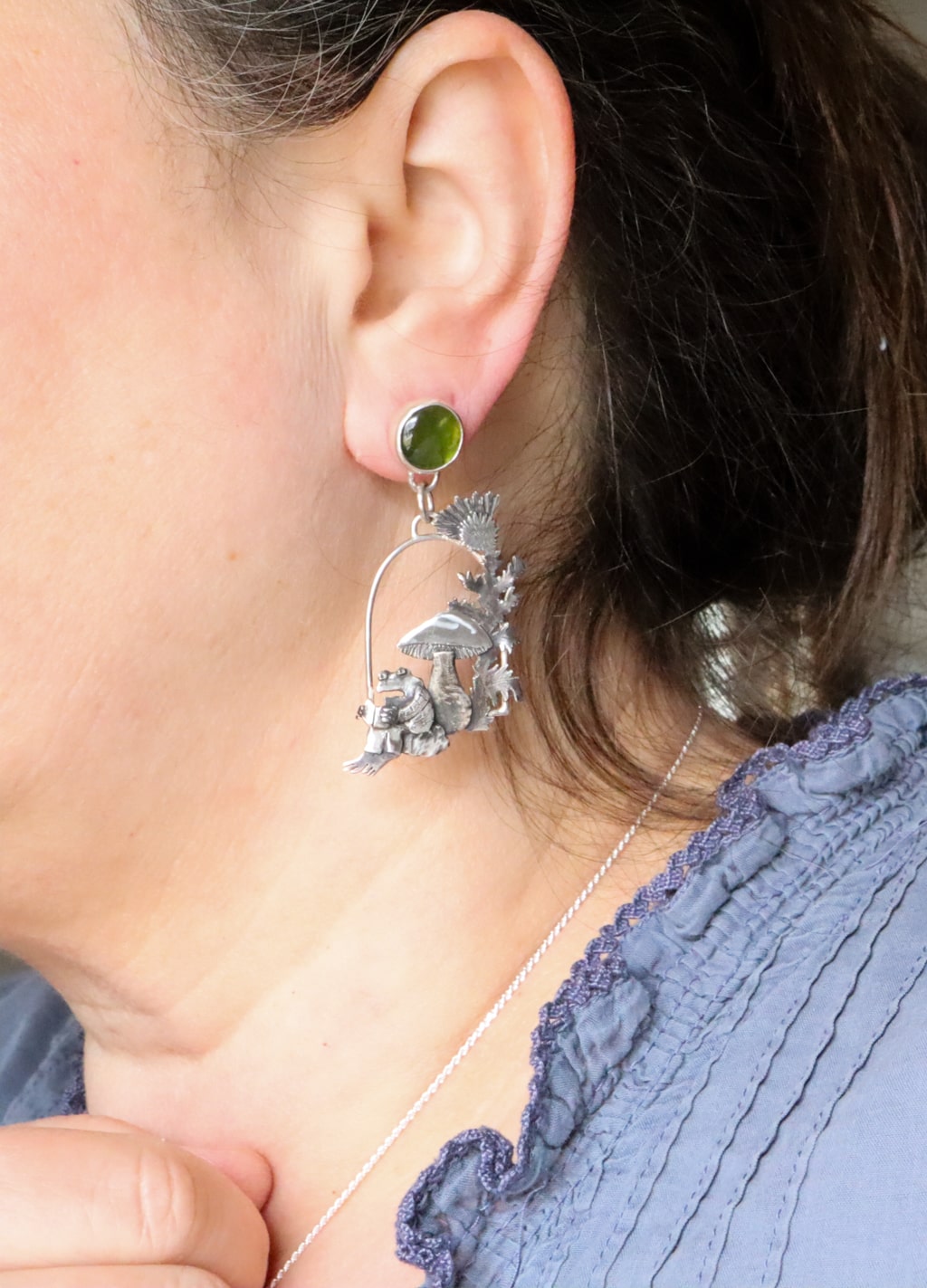 Frog and Toad Storybook Inspired Stud Earrings - Cute Literary Jewelry for Book Lovers, Teachers, and Librarians - Perfect for Reading Nooks, Book Clubs, and Storytime