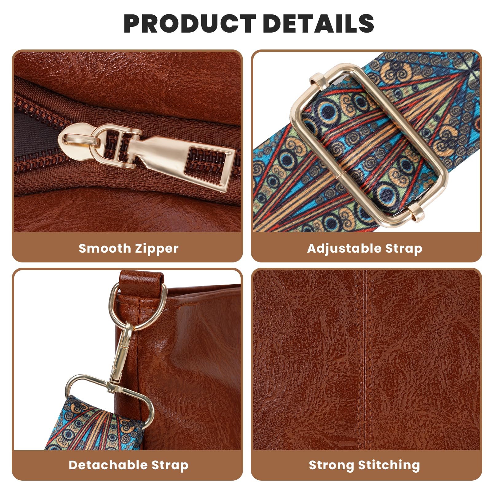 TIAASTAP Genuine Leather Hobo Bags for Women - Adjustable Crossbody Shoulder Bag & Tote Purse for Work, Travel, Shopping | Stylish Everyday Handbag for Office, Commute & Weekend Outings
