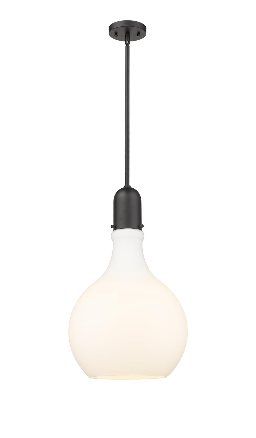 Innovations 492-1S-BK-G581-14-LED Modern Black LED Pendant Light - Amherst Collection for Kitchen Island, Dining Room & Bedroom Lighting