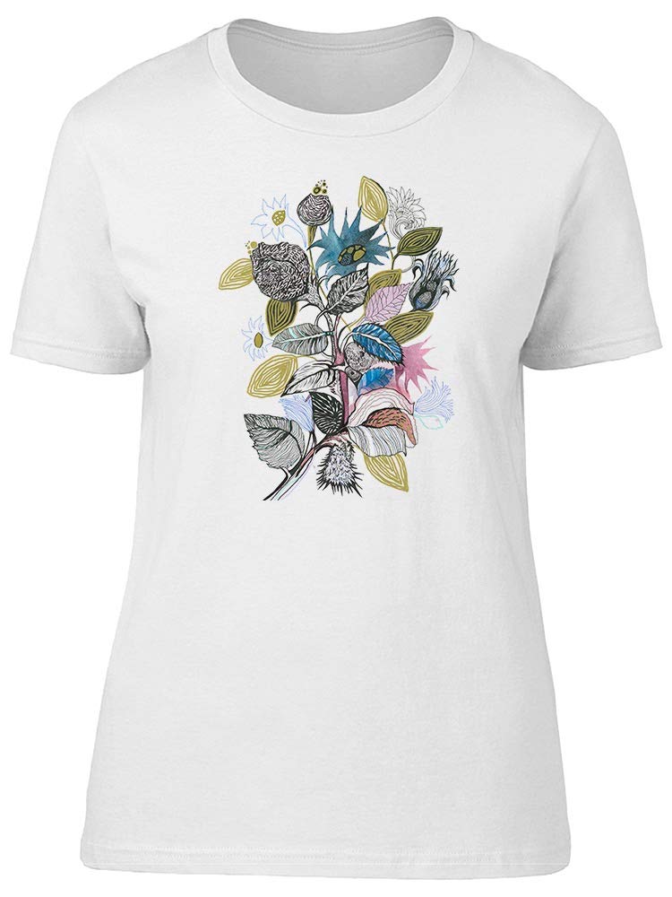 Vintage Floral Print T-Shirt for Women - Soft Cotton Spring Blossom Tee - Casual & Trendy Top for Everyday Wear, Outings & Date Nights