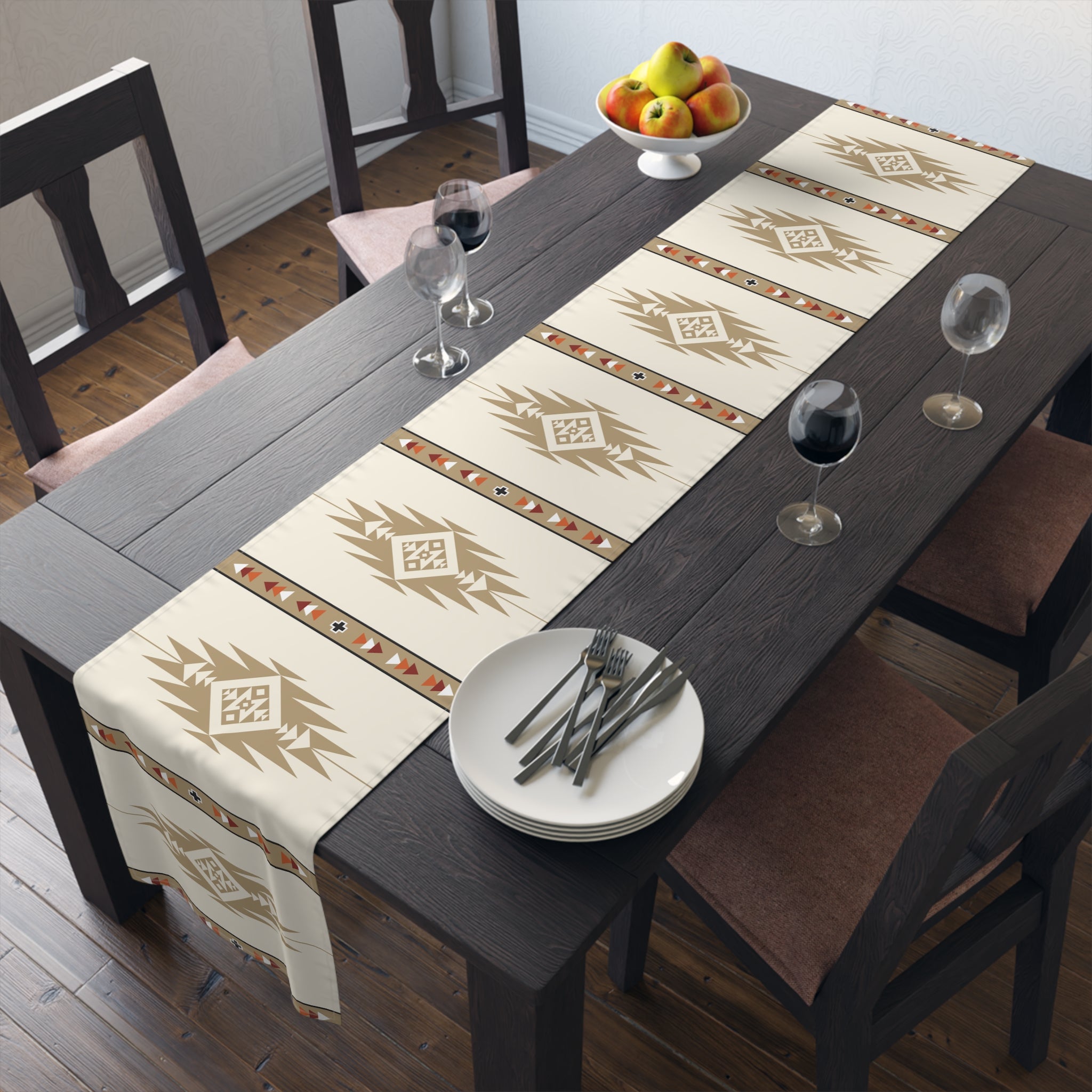 Southwestern Table Runner - Montana Hills Design in 2 Sizes | Perfect for Dining Room Decor, Kitchen Table Setting & Western Home Decor