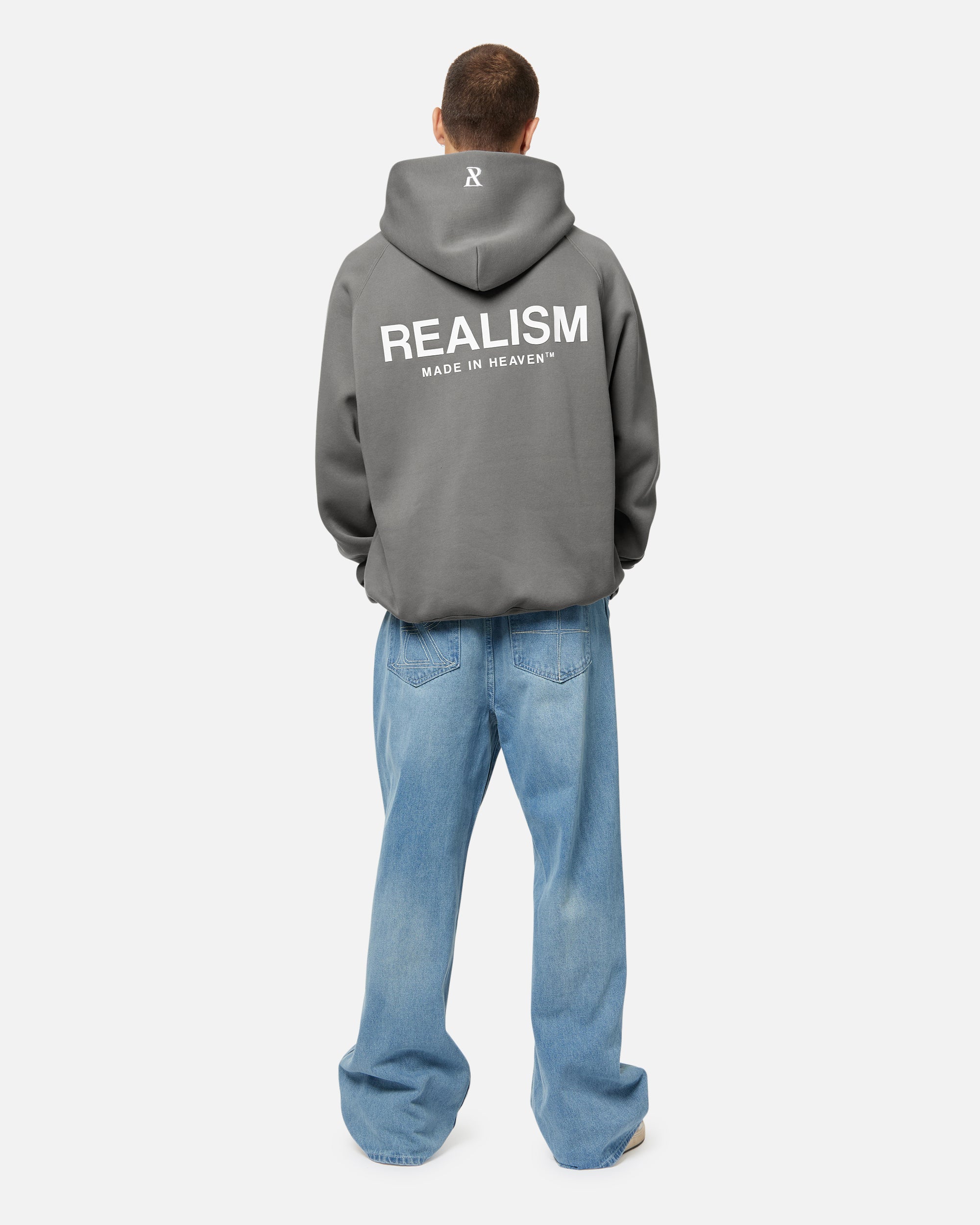SSS Realism Heaven Logo Hoodie - Cool Grey Pullover for Men & Women | Streetwear Fashion, Casual Wear & Loungewear