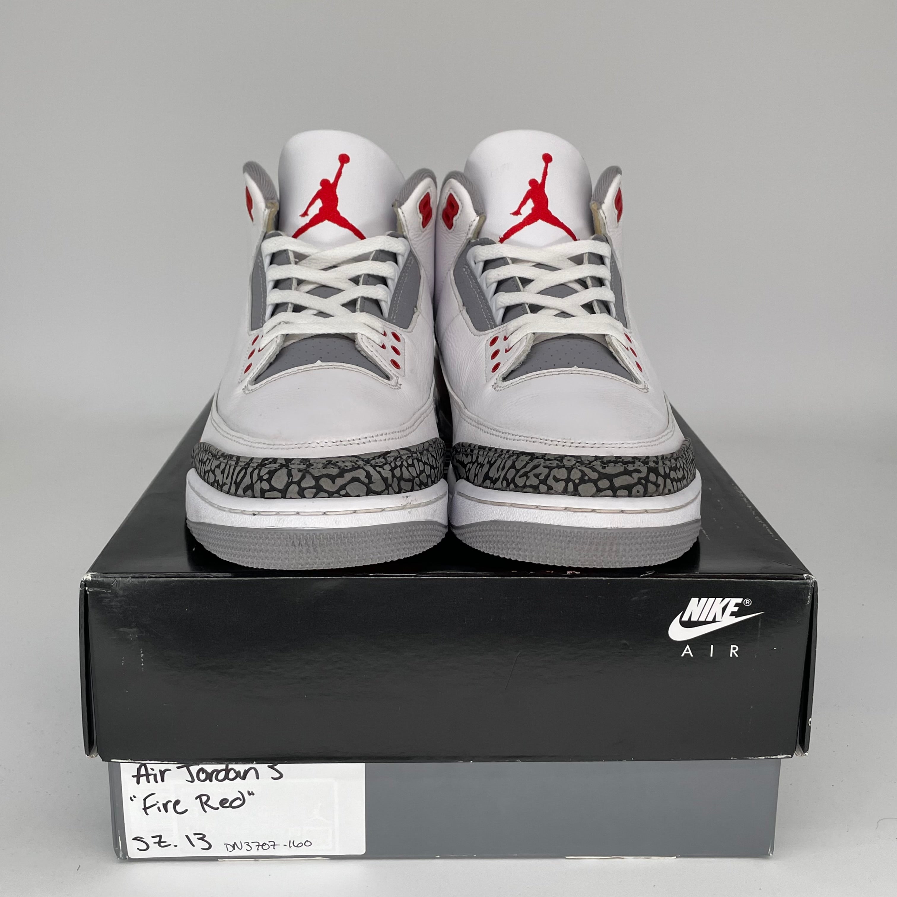 Air Jordan 3 Retro 'Fire Red' Men's Basketball Shoes Size 13 DN3707-160 - Perfect for Streetwear, Sneaker Collecting & Casual Wear