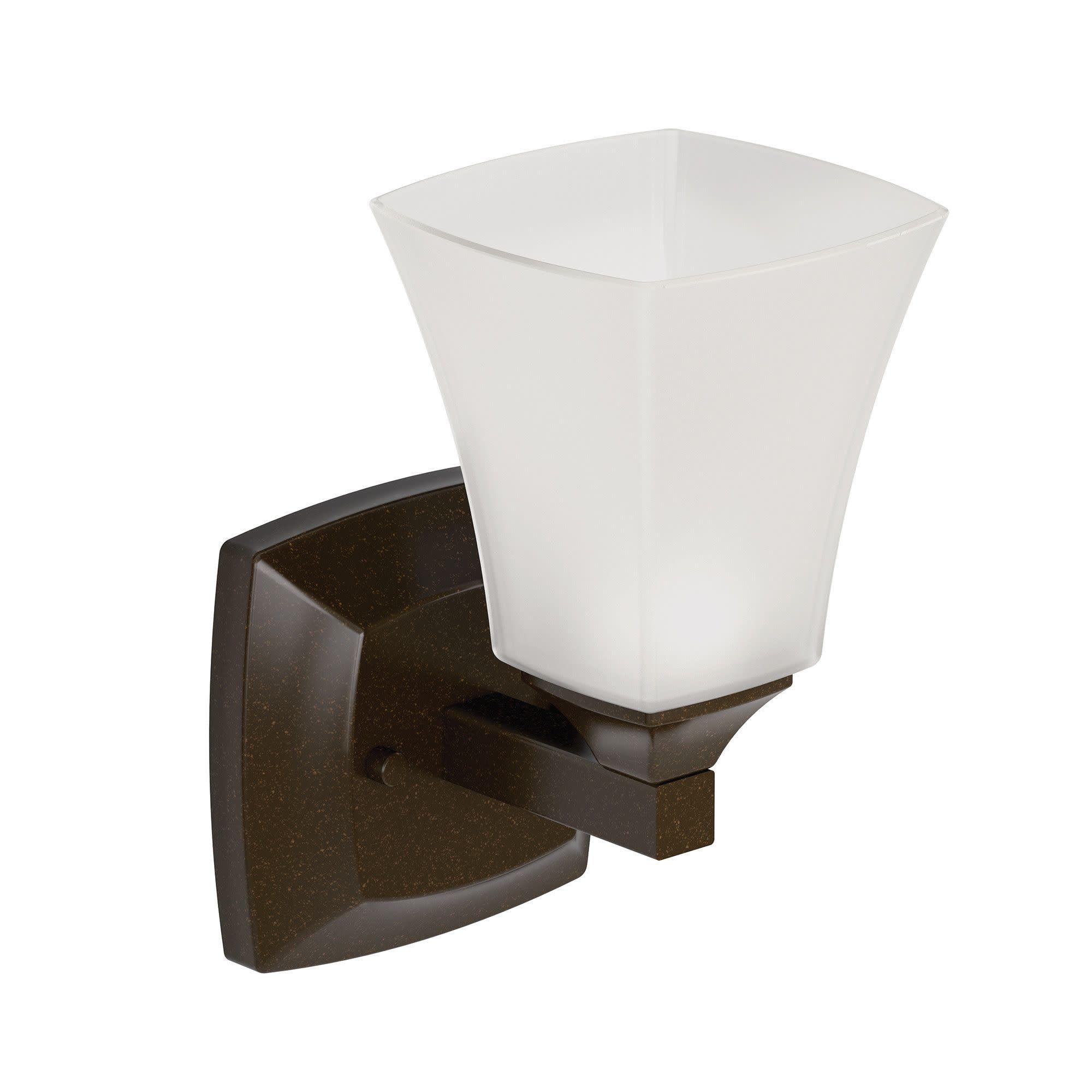 Moen YB5161ORB Voss 1-Light Oil Rubbed Bronze Bathroom Vanity Light Fixture with Frosted Glass - Perfect for Modern Bathrooms, Powder Rooms & Spa-Style Decor