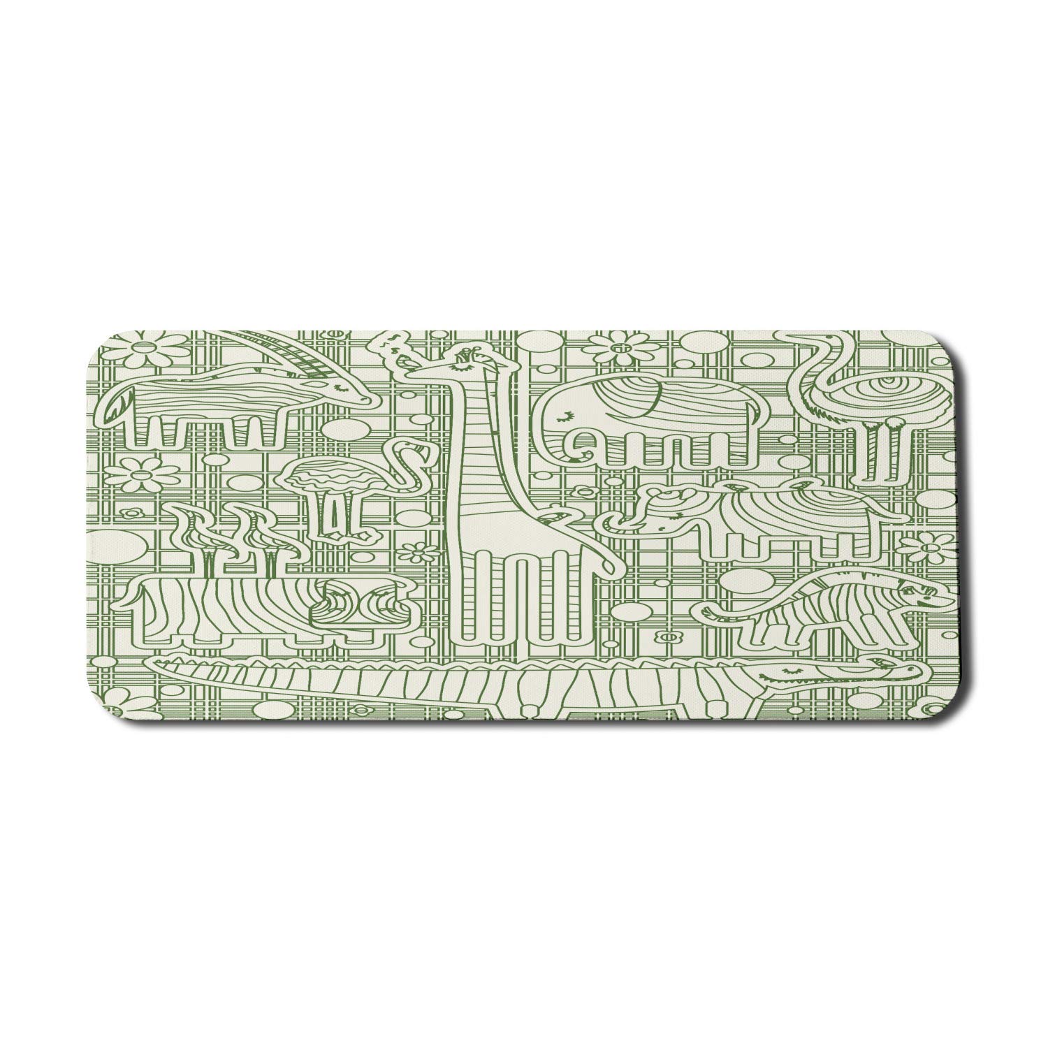 Ambesonne Ostrich Print Non-Slip Rubber Mousepad - Extra Large 35