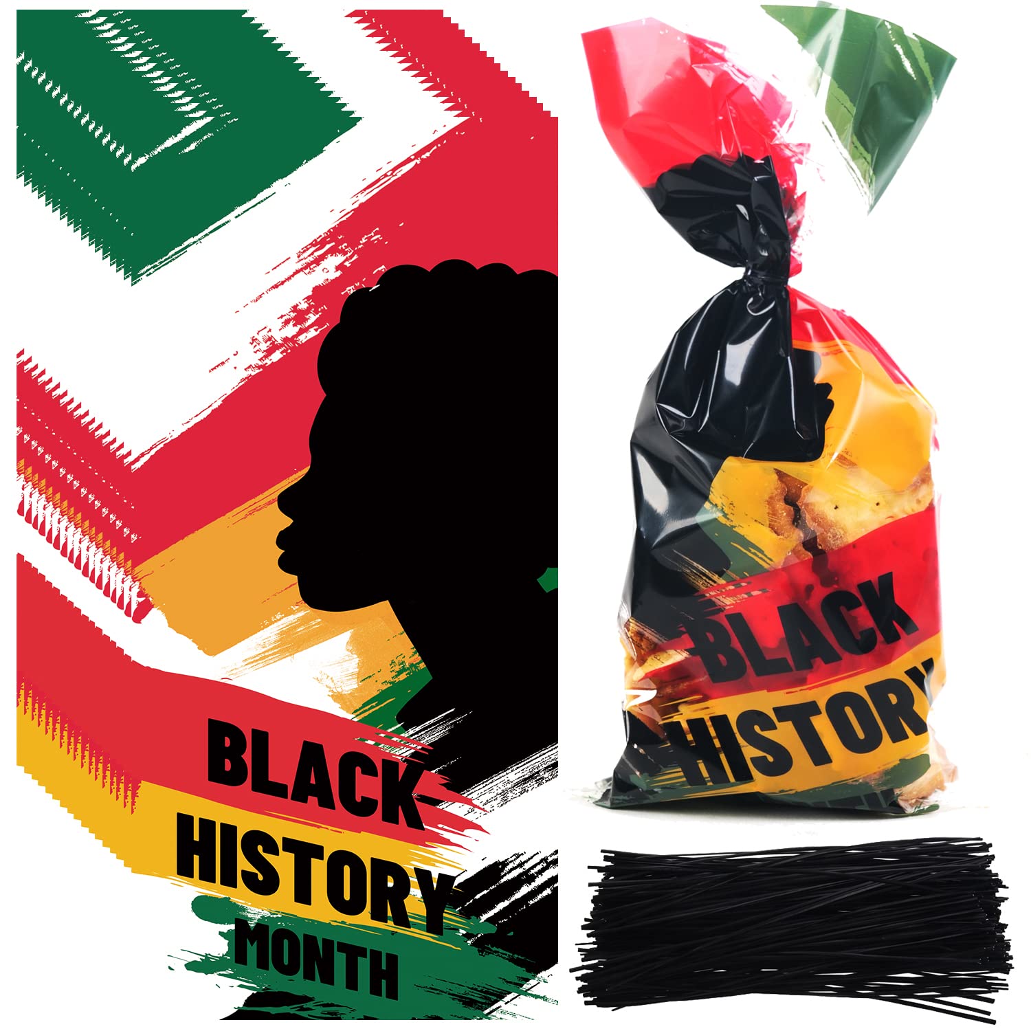 Black History Month Gift Bags - African American Celebration Party Favors with Candy & Cookies - Bulk Goodie Bags for School Events, Church Gatherings & Cultural Celebrations