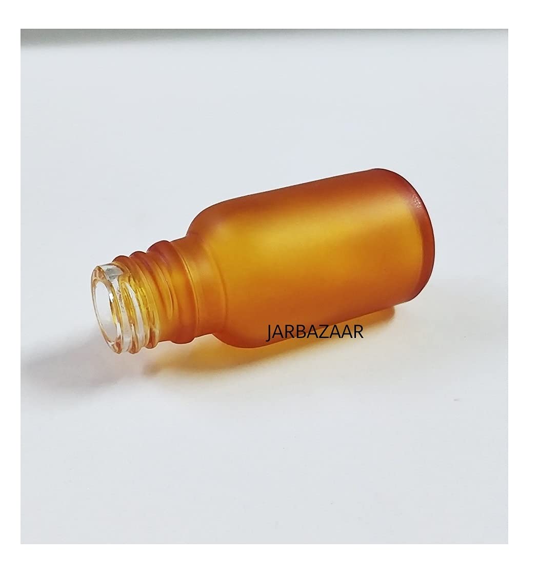6-Pack 15ml Orange Frosted Glass Dropper Bottles for Essential Oils, Aromatherapy, DIY Skincare & Cosmetics - Leakproof Travel Containers for Home, Spa & On-the-Go Use