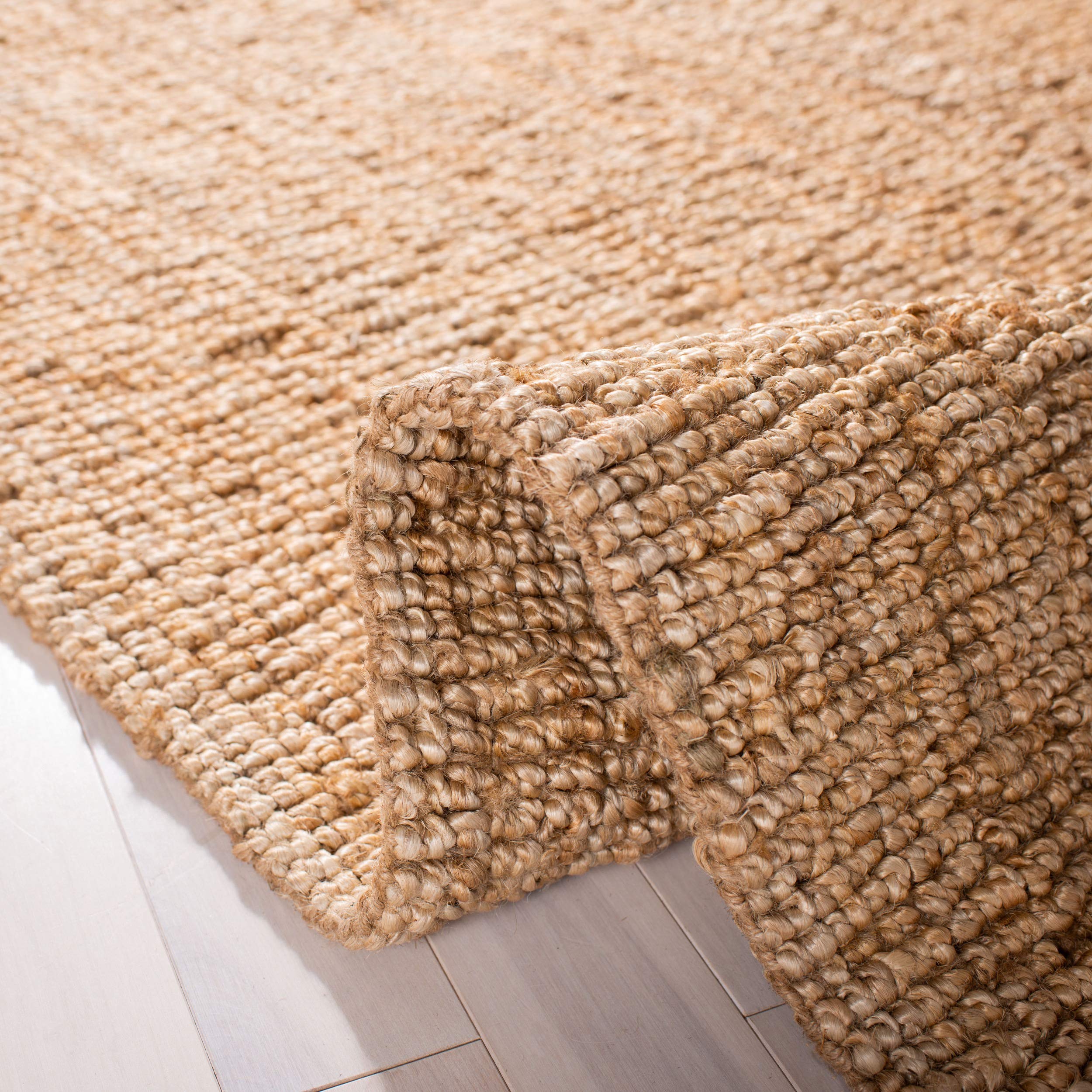 SAFAVIEH Handmade Jute Area Rug 8' x 10' - Natural Beige Farmhouse Style, Non-Slip & Durable for High Traffic Areas | Perfect for Living Room, Bedroom, Dining Room & Home Office Decor