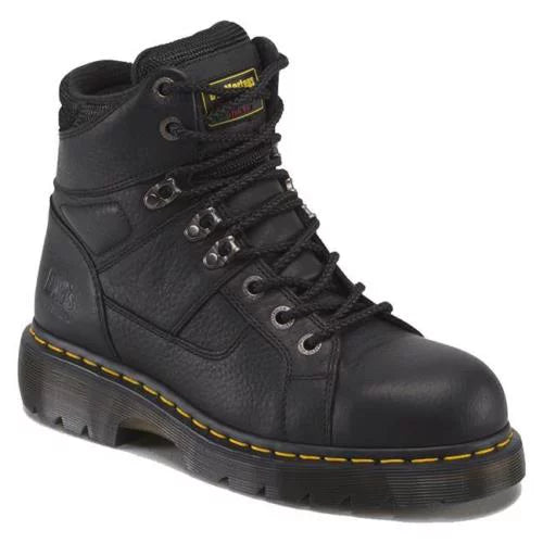 IRONBRIDGE ST BLACK INDUSTRIAL GRIZZLY BOOTS - Men's Heavy Duty Work Boots for Construction, Hiking & Outdoor Activities