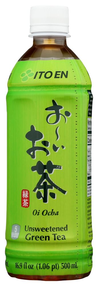 Ito En Unsweetened Oi Ocha Green Tea Beverage, 16.9oz Bottles (48 Pack) - Refreshing Japanese Green Tea for Daily Hydration, Office Drinks & Healthy Lifestyle
