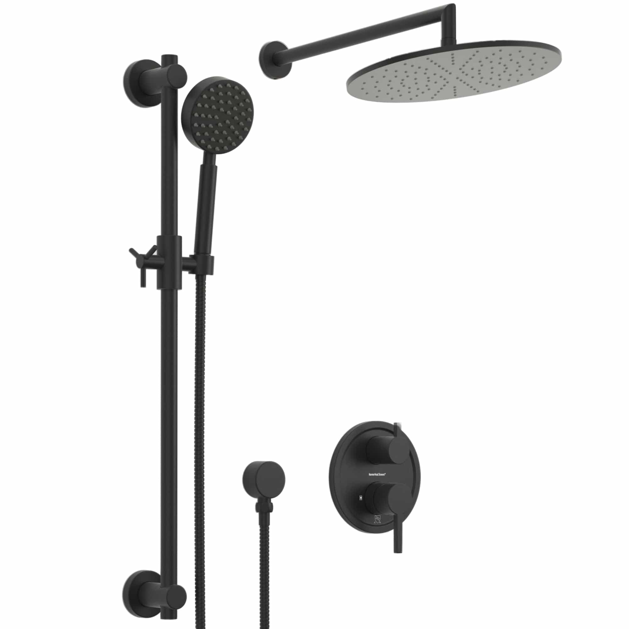 2 Handle Shower System with Valve, Trim, Rain & Handheld Shower Heads - 2.5 GPM - Perfect for Bathroom Renovation & Spa-Like Shower Experience