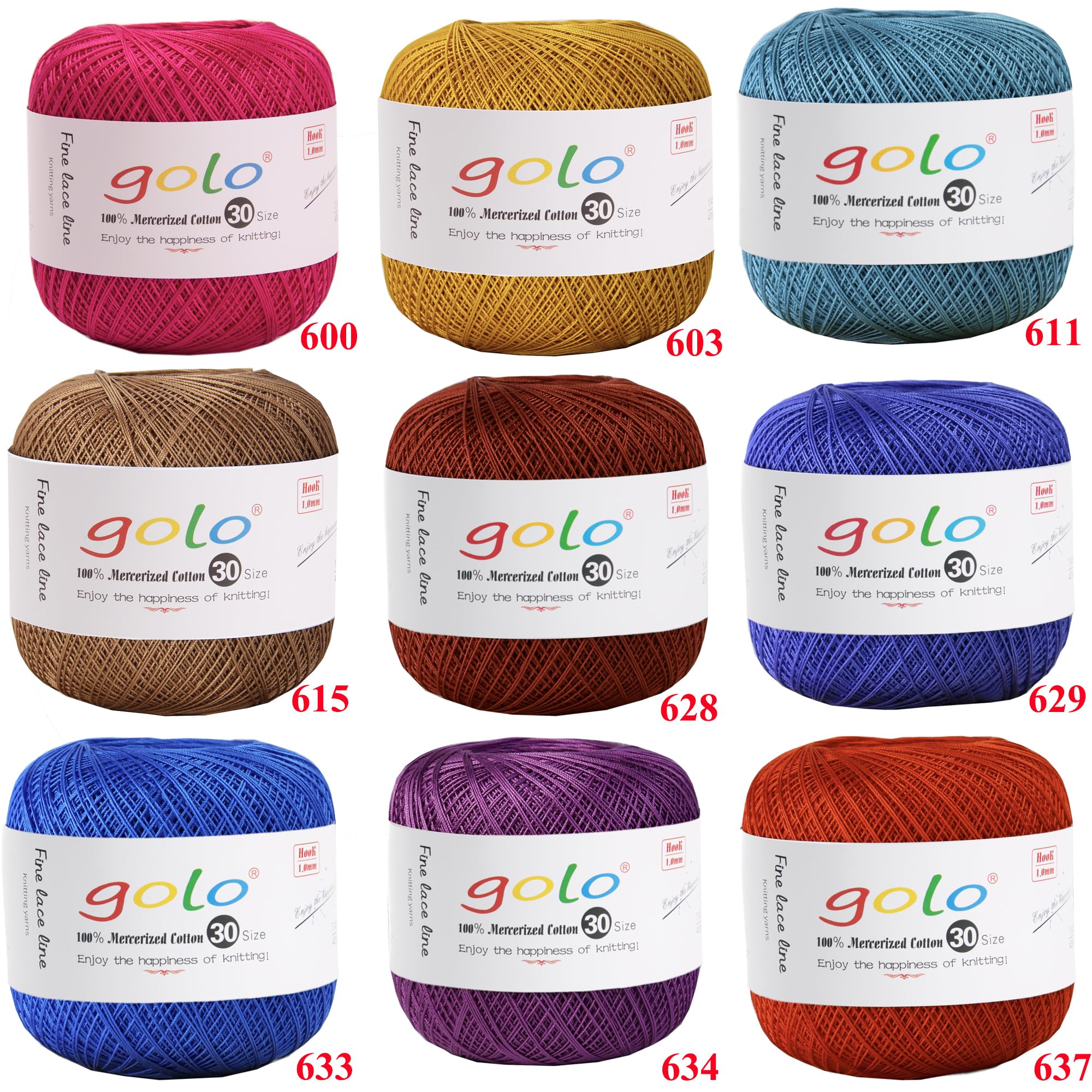 Premium Golo Crochet Thread Size 30 - Soft Hand Knitting Yarn in Yellow 745 for DIY Crafts, Doilies, Lacework & Home Decor Projects