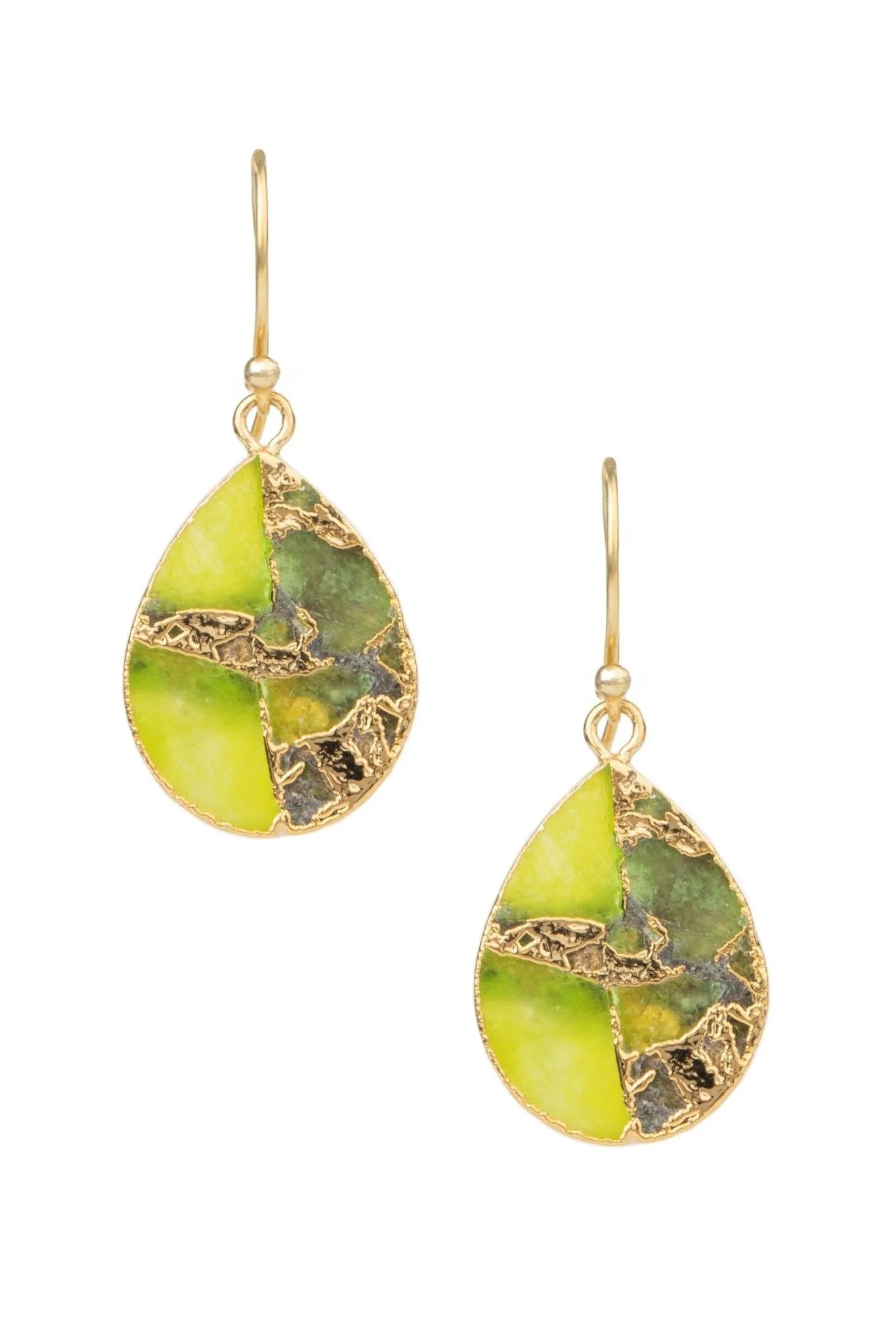 Natural Gemstone Drop Mojave Earrings for Women - Handmade Boho Dangle Earrings for Casual & Party Wear - Perfect Gift for Her