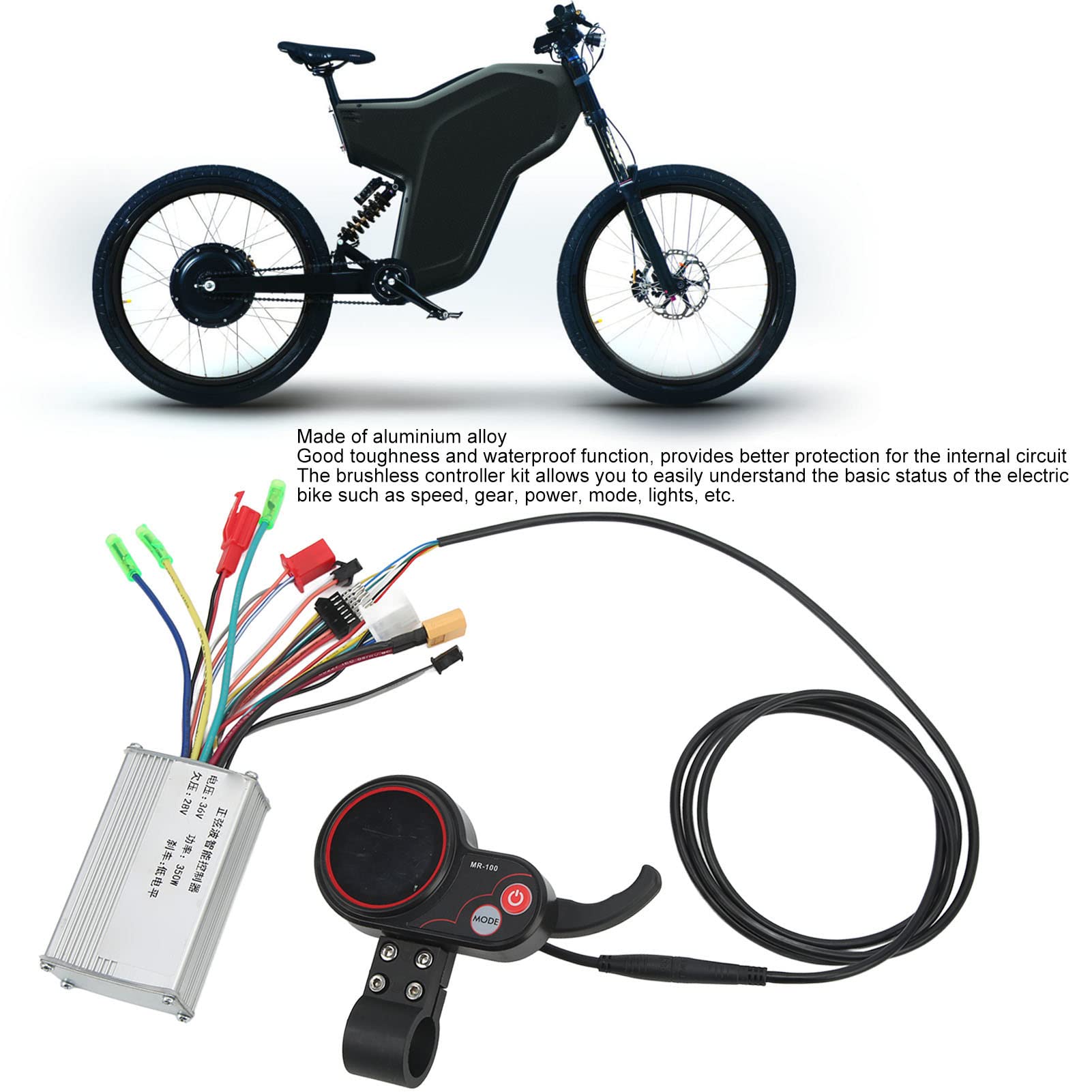 36V 350W Brushless Electric Bike Motor Controller Kit with LCD Display - Compatible with E-Bikes, Scooters & EV Parts | Perfect for Commuting, Off-Road & Urban Riding