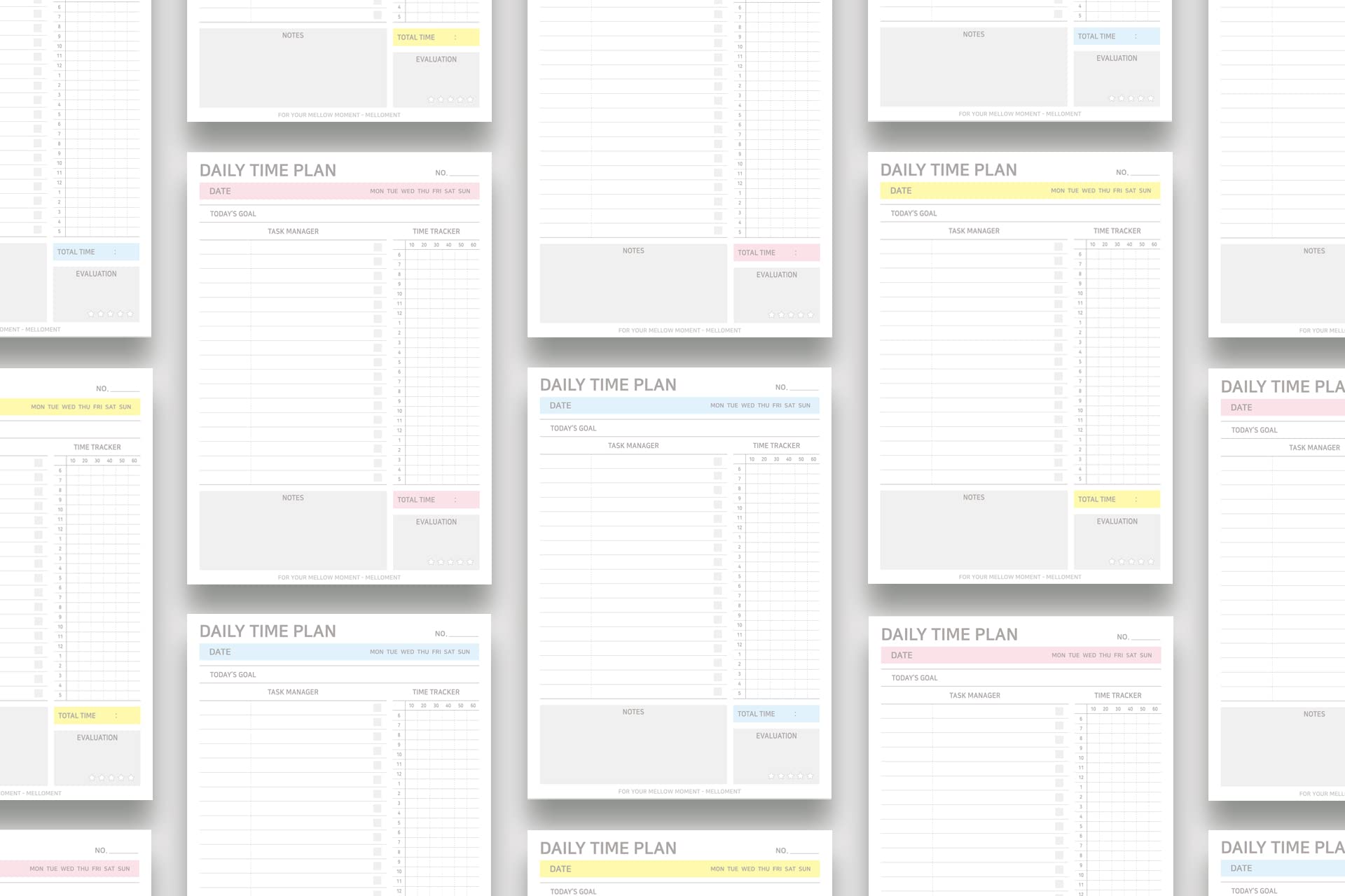 A5 Undated Daily Planner Pad - 95 Tear-Off Sheets for Time Management, To-Do Lists, Study Planning & Task Tracking | Perfect for Students, Professionals & Productivity Enthusiasts (Sky Blue)