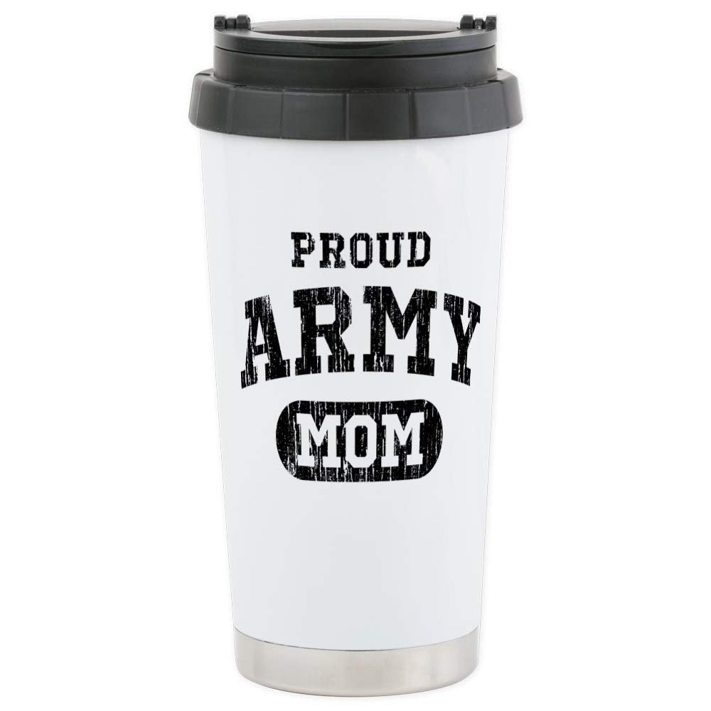 Proud Army Mom Stainless Steel Travel Mug - 20 oz Insulated Coffee Tumbler for Hot & Cold Drinks - Perfect for Military Families, Commuting, and Outdoor Activities