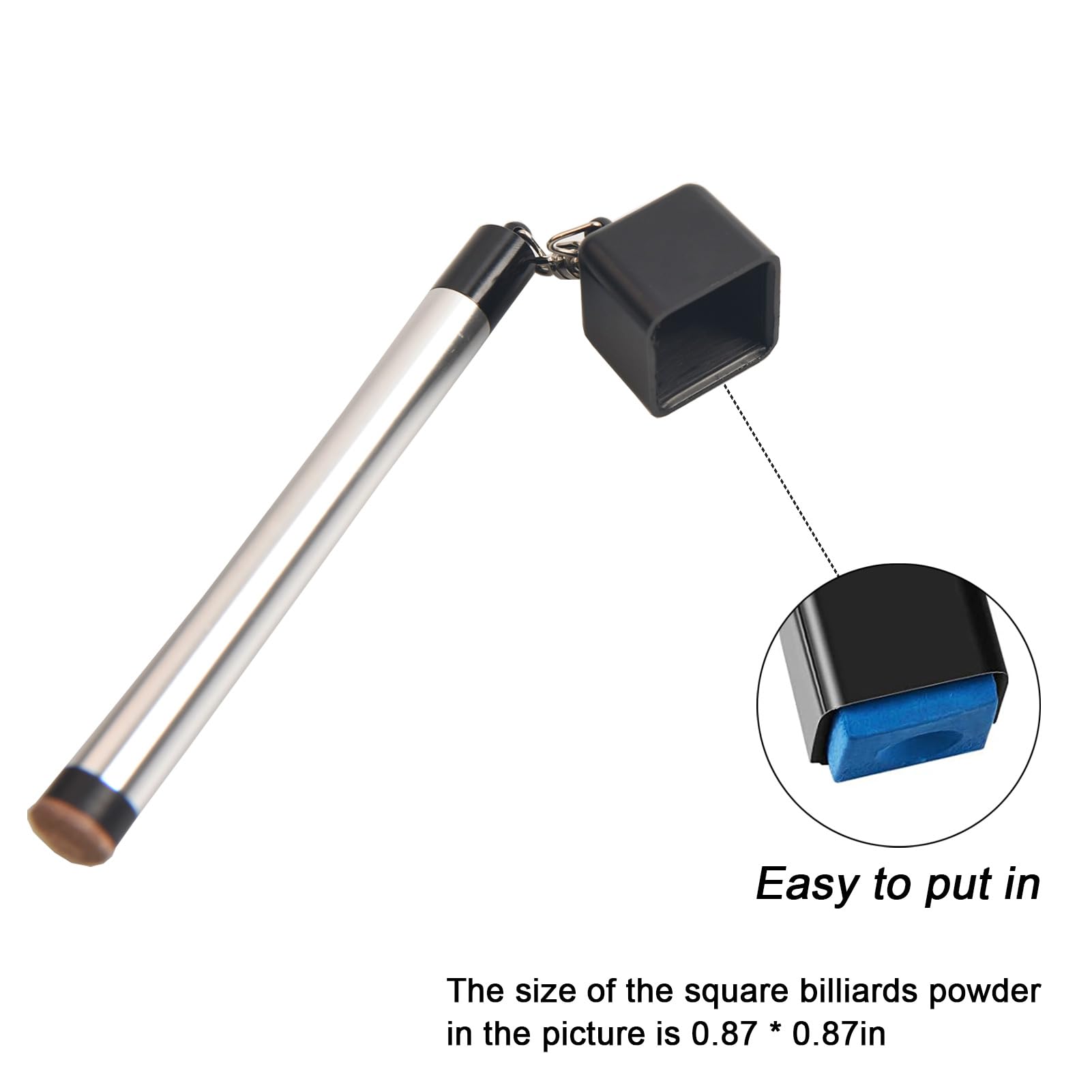 LAKE OF FIRE 2-in-1 Pool Cue Chalk Holder - Non-Slip Billiard Chalk Pocket & Cue Tip Tool for Professional Pool Players | Perfect for Home Game Rooms & Billiard Hall Accessories