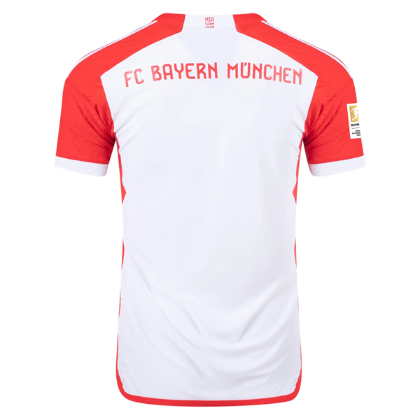 Adidas Bayern Munich Authentic Home Jersey 23/24 with Bundesliga Champions Patch - White/Red Soccer Shirt for Men - Perfect for Matchdays, Fan Events & Sports Collectibles