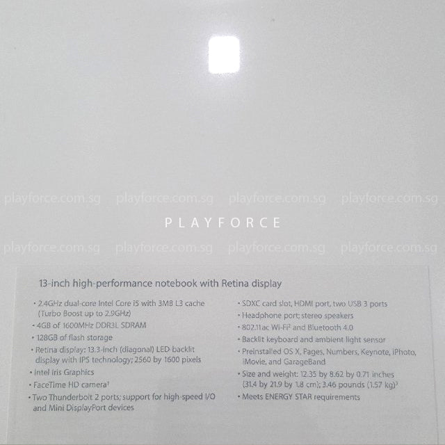 Apple MacBook Pro 13-inch Retina Display Laptop (Late 2013) - 128GB SSD, Intel Core i5 - Perfect for Business, School & Creative Work