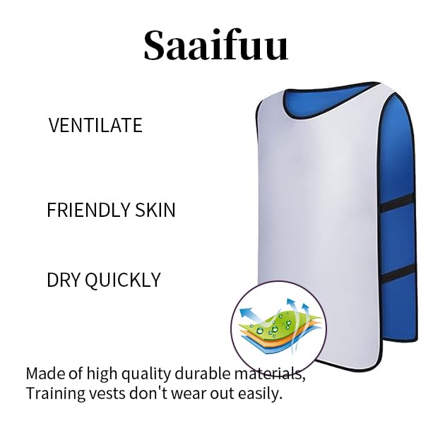 12 Pack Reversible Numbered Pinnies - Double Sided Scrimmage Vests for Kids & Adults - Team Practice Jerseys for Soccer, Basketball & Sports Training - Perfect for School PE, Youth Leagues & Group Drills