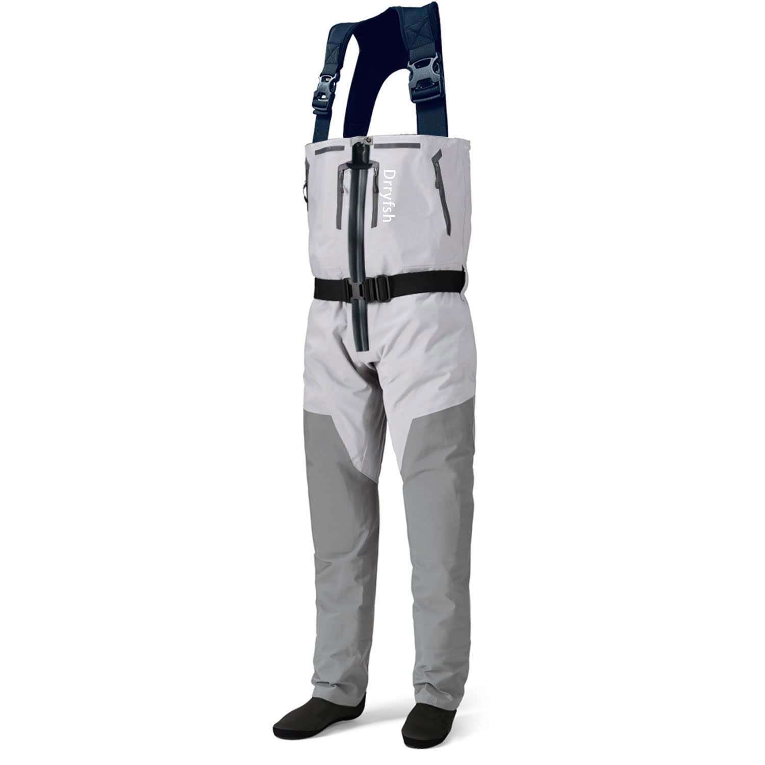Breathable Zip-Front Chest Waders for Men & Women - Zippered Stockingfoot Fishing Waders - Perfect for Fly Fishing, River Wading & Outdoor Water Activities