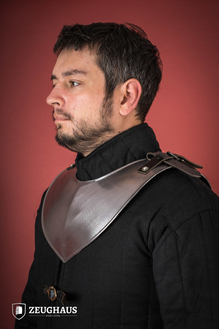 Polished Pointed Gorget Necklace - Elegant Gothic Jewelry for Women, Perfect for Renaissance Fairs, Cosplay, and Medieval Themed Events