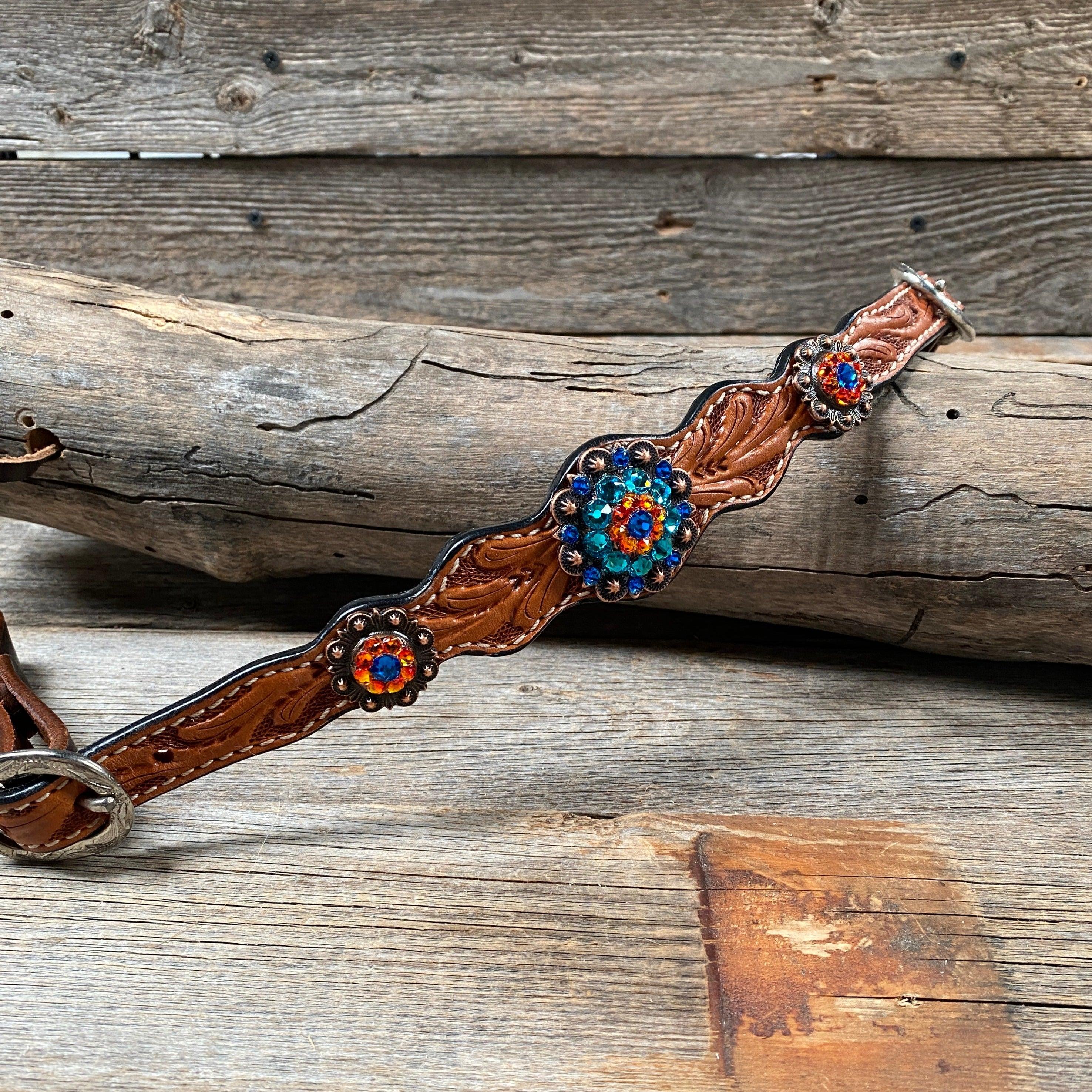 Floral Print Light Oil Leather Strap #WS111 - Perfect for Handbags, Purses & DIY Craft Projects
