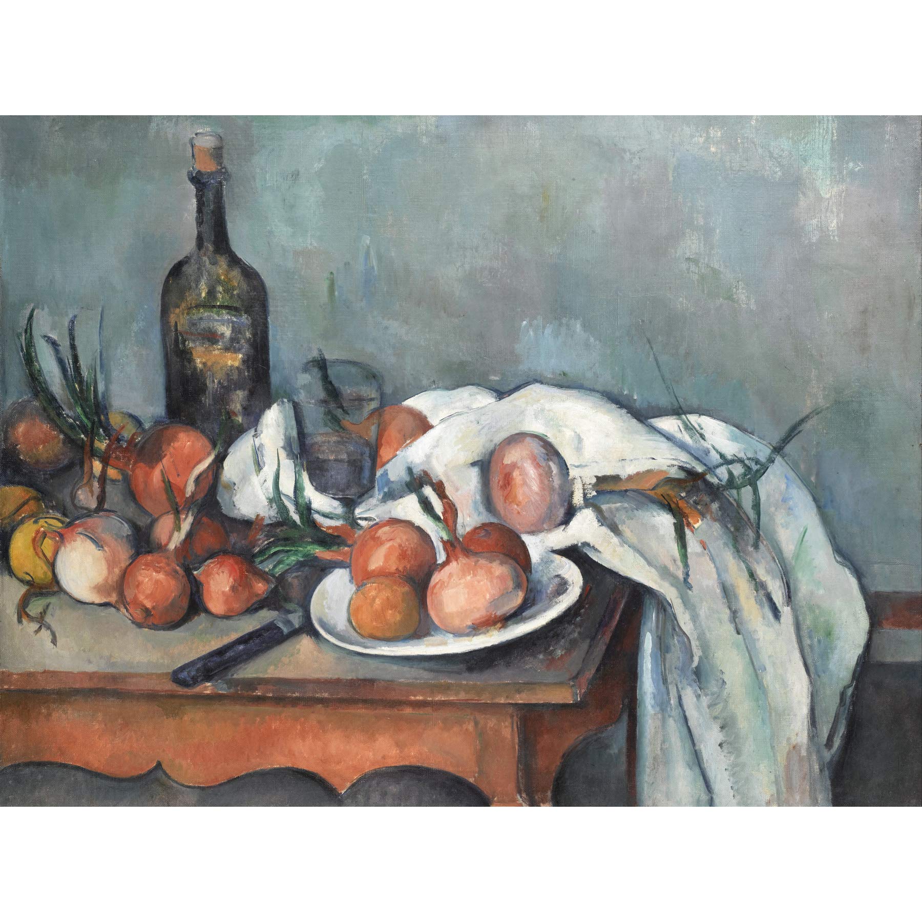 Paul Cezanne Still Life With Onions - Extra Large Wall Art Print, Premium Canvas Mural Painting - Home Decor, Living Room, Bedroom, Office Wall Art