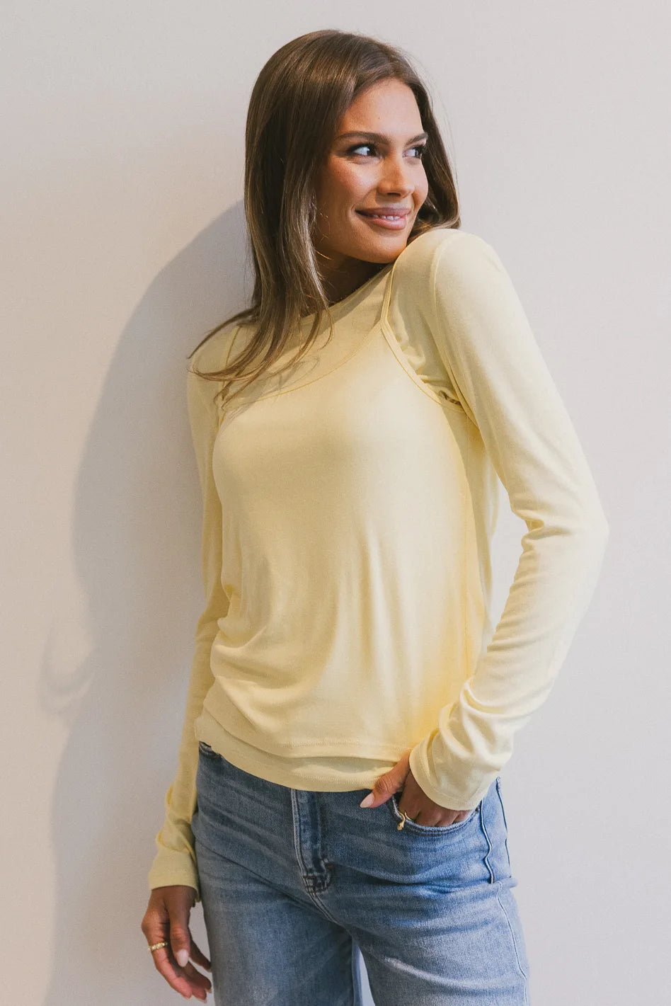 Annalise Knit Top Women's Yellow Casual Short Sleeve T-Shirt - Perfect for Summer Outfits, Beach Wear & Everyday Fashion