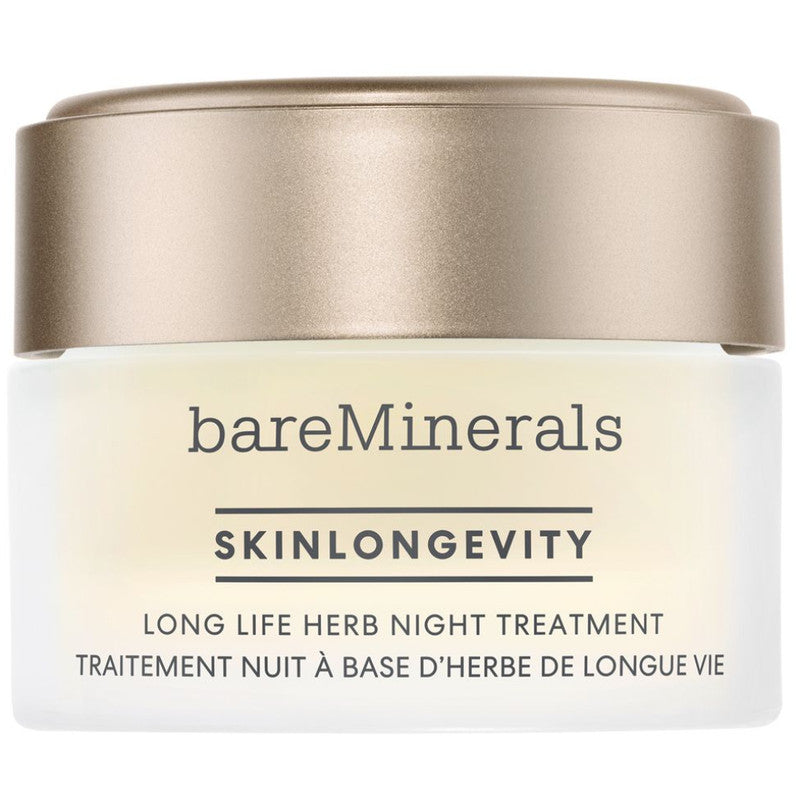 Bare Minerals Skinlongevity Long Life Herb Night Treatment - Anti-Aging Night Cream for Glowing Skin | Hydrating & Nourishing Face Moisturizer for Women | Perfect for Nighttime Skincare Routine & Dry Skin Care