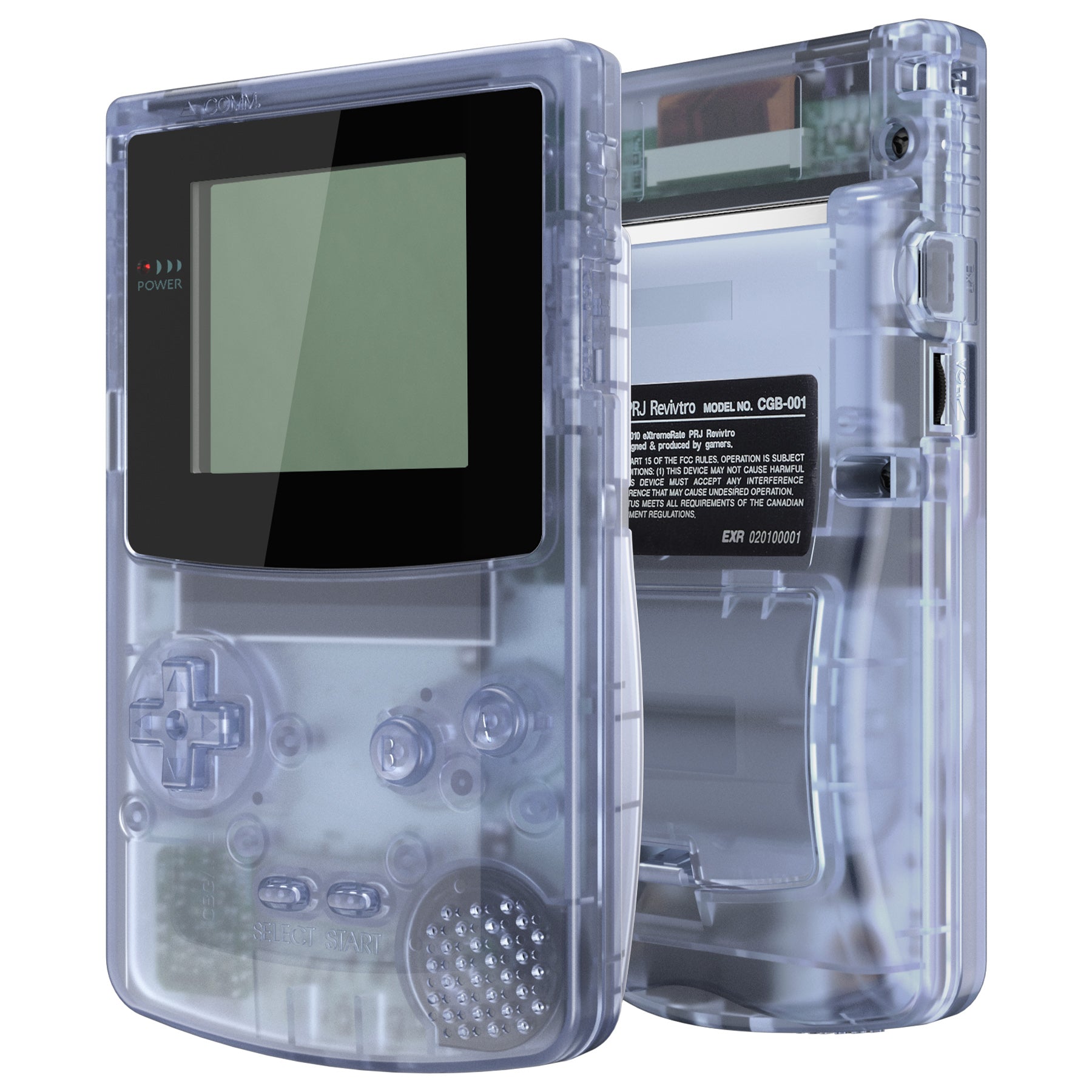Premium GBC Replacement Shell Kit - Full Set with Buttons & Black Screen Lens for Gameboy Color | Compatible with GBC OSD IPS, Regular IPS & Standard LCD | Glacier Blue Case | Perfect for Gaming Enthusiasts & Retro Console Modders