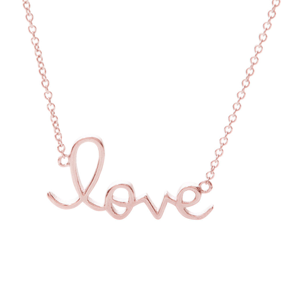 Sterling Silver Rose Love Necklace for Women - Romantic Gift for Anniversary, Valentine's Day & Date Night