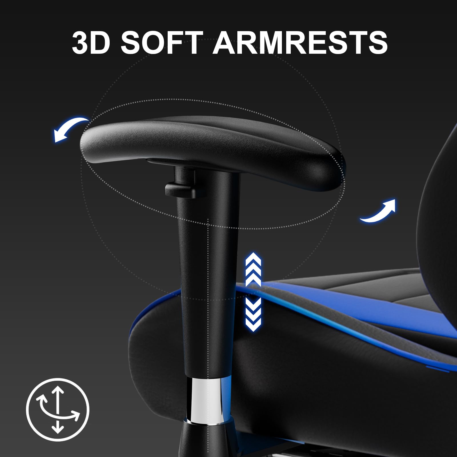 GTRACING Ergonomic Gaming Chair with Adjustable Footrest, High Back Computer Desk Chair for Office & Home - Racing Style Executive Swivel Chair with Headrest & Lumbar Support - Perfect for Gaming, Streaming & Long Work Sessions