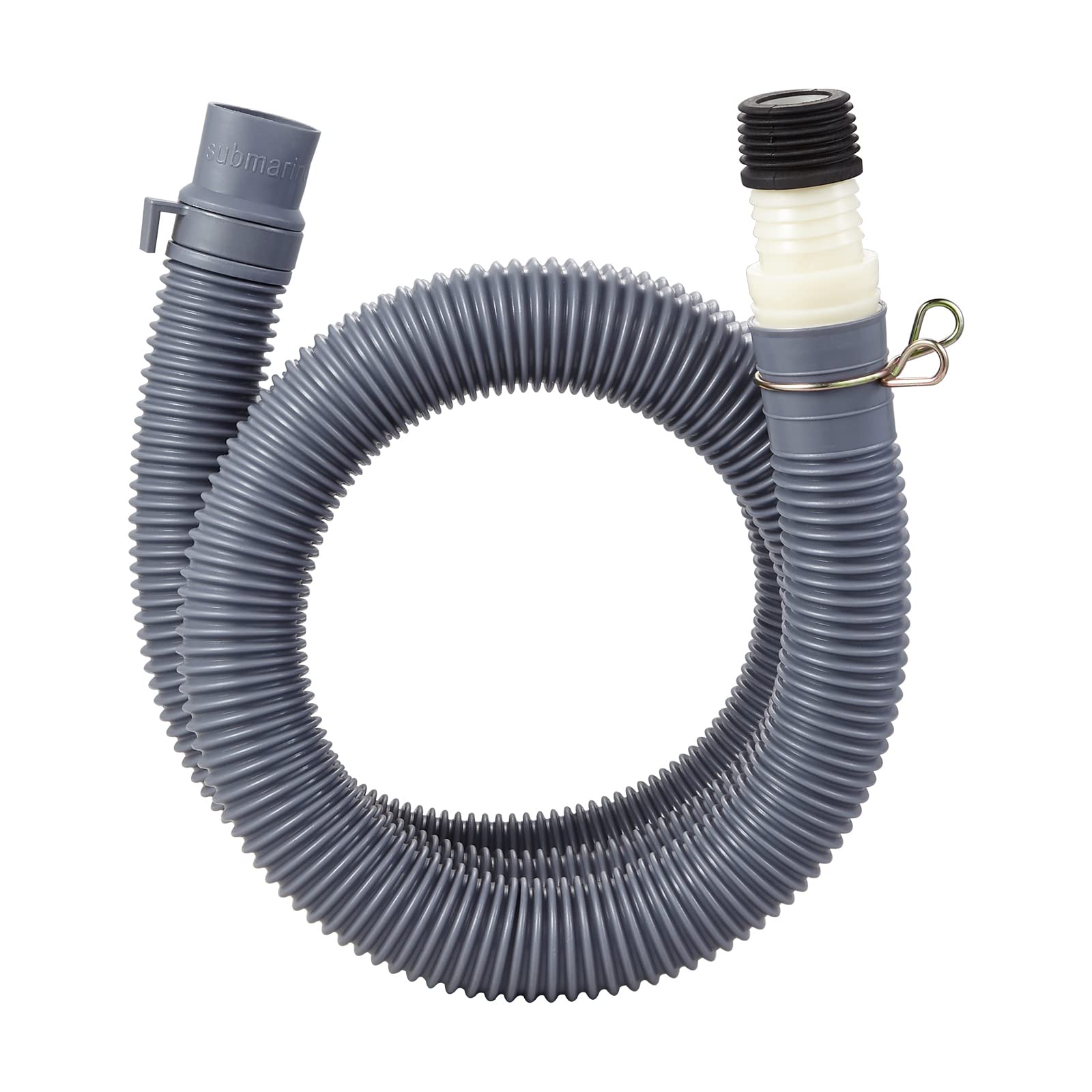 Universal Dishwasher & Washing Machine Drain Hose Extension Kit - 3.2ft Gray EVA Material with Fixing Clip & Adapter - Perfect for Kitchen, Laundry Room & RV Use
