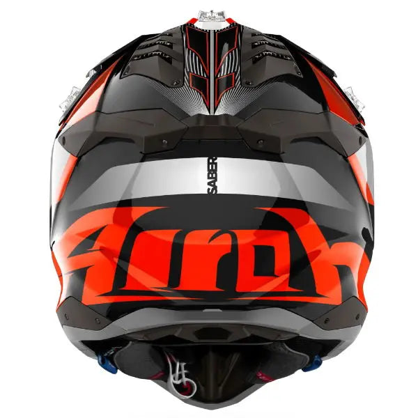 Airoh Aviator 3 Saber Gloss Orange Motorcycle Helmet - DOT & ECE Certified for Street & Racing - Lightweight & Ventilated for Comfort - Perfect for Urban Commuting & Track Days