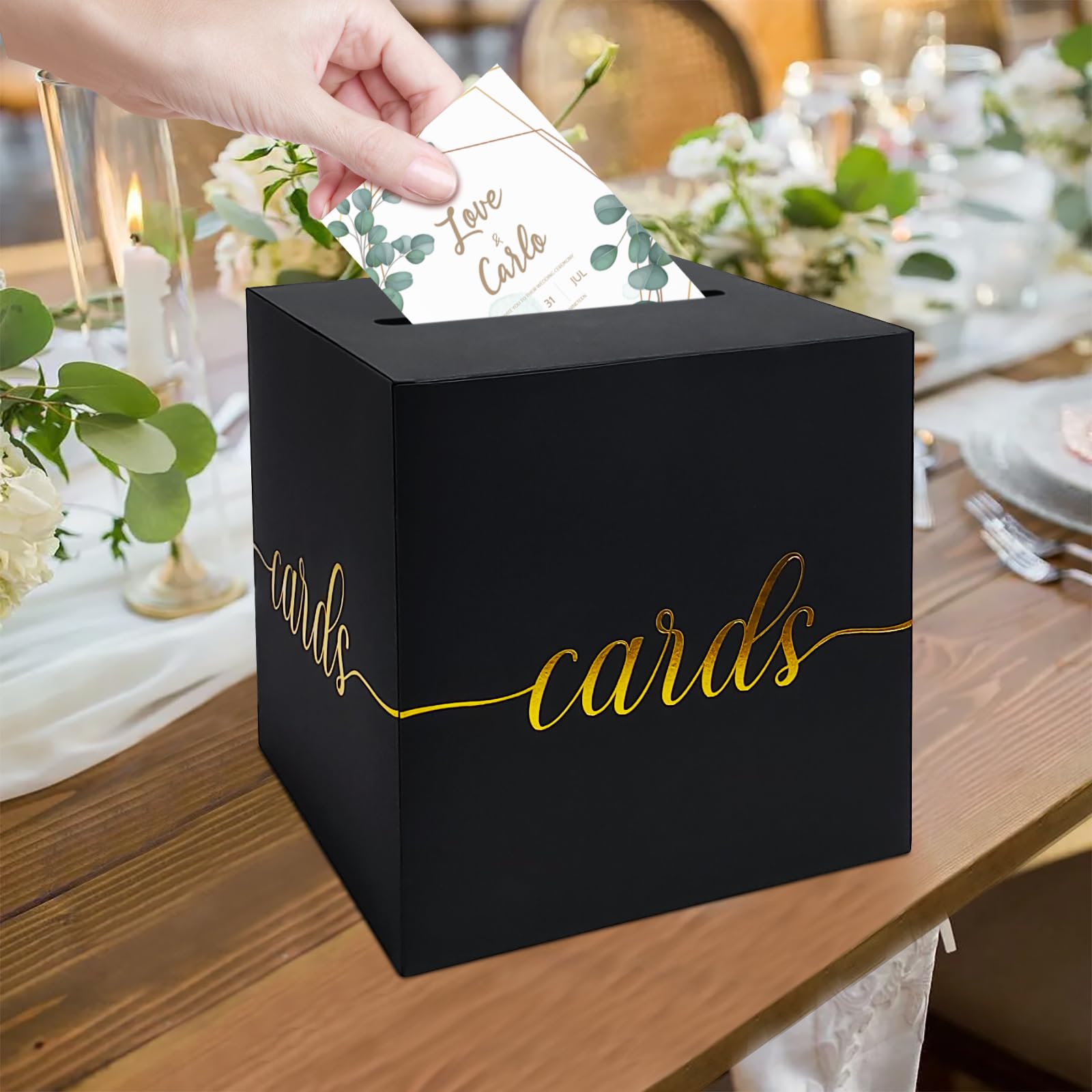 1 Pack Black and Gold Card Box - 8.7