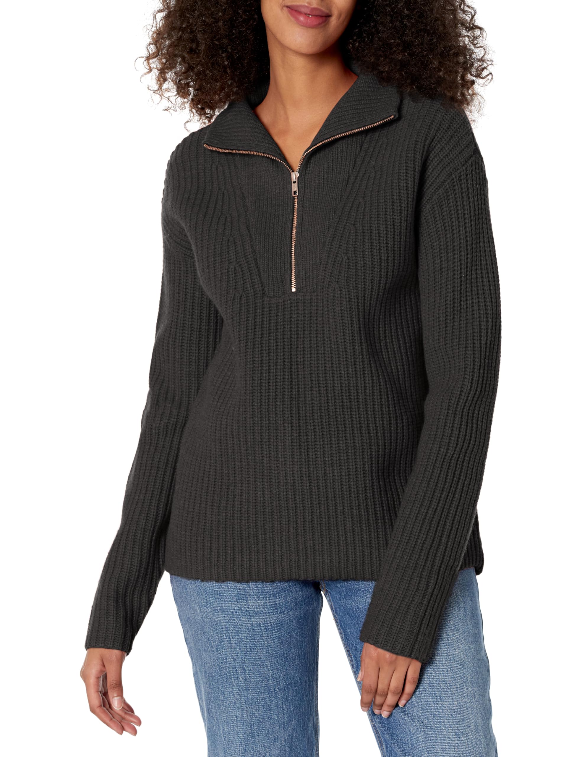 Pendleton Women's Shaker Zip Lambswool Pullover Sweater - Soft & Warm Winter Knitwear for Casual Outfits, Office Wear & Outdoor Activities