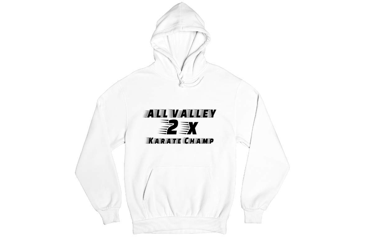 All Valley Karate Champ Classic TV Show Inspired Cotton Hoodie Sweatshirt - 80s Retro Movie Merchandise for Fans - Perfect for Cosplay, Halloween Costumes & Casual Wear